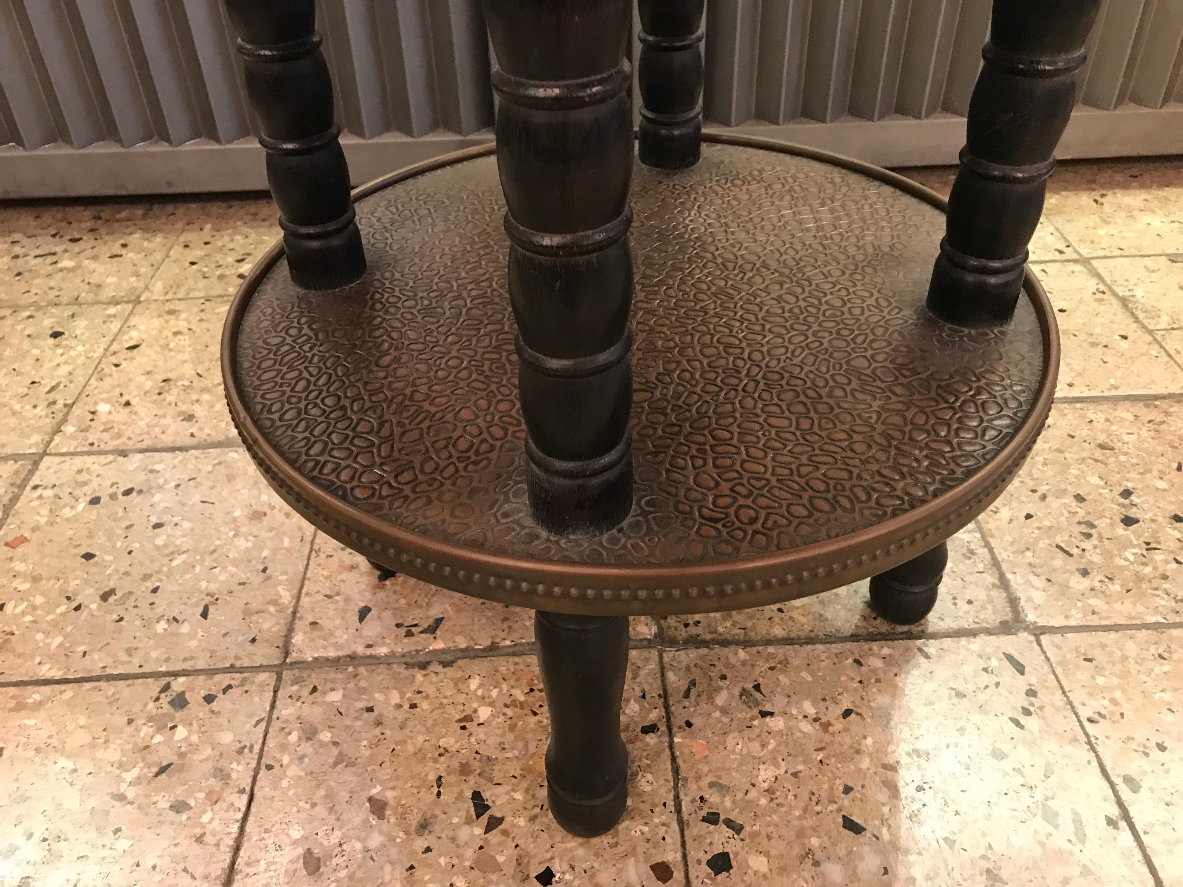 Bronze Table wood and bronze , Viennese Secession, 1900 For Sale