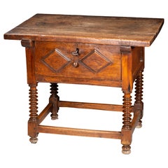 Tabelle. Holz, Eisen. Umgebung von Guadalajara, Spanien, 17. Jahrhundert.