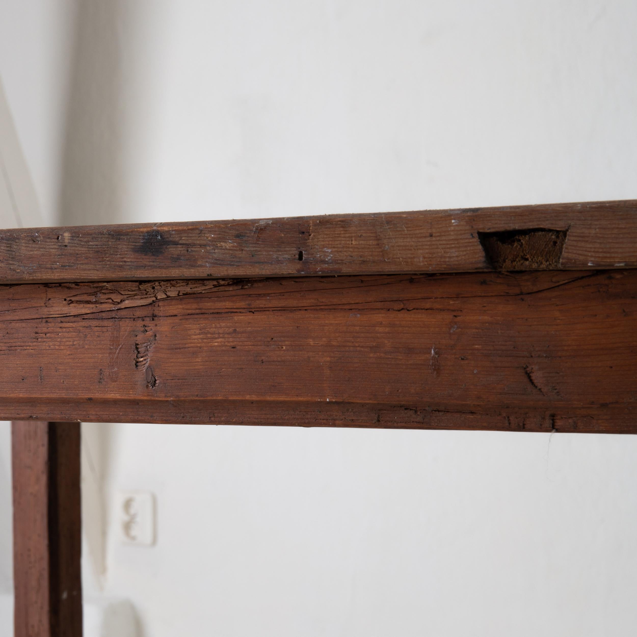 Table Work Table Swedish Rustic 18th Century Red Brown Sweden 4