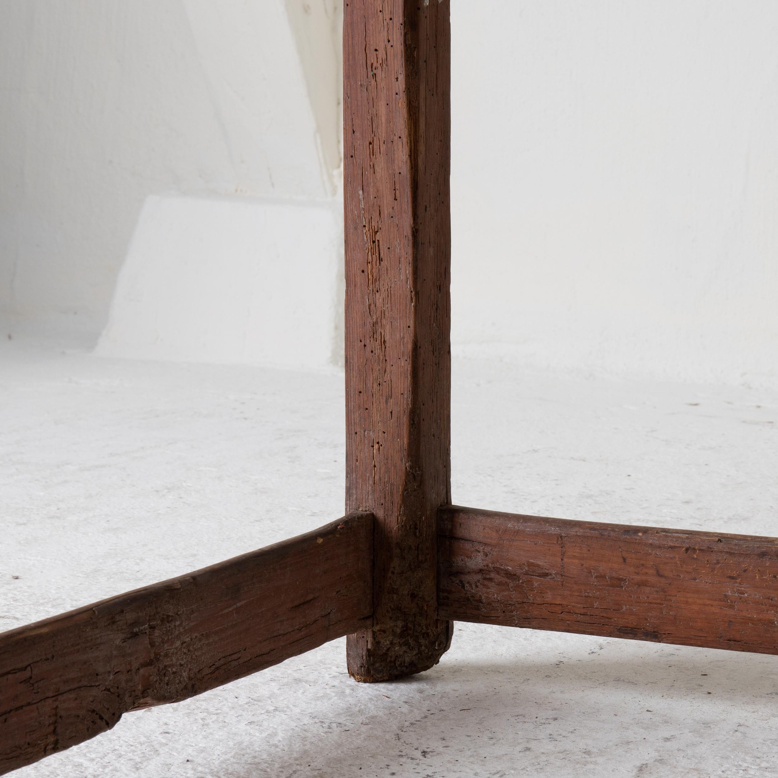 Table Work Table Swedish Rustic 18th Century Red Brown Sweden 2