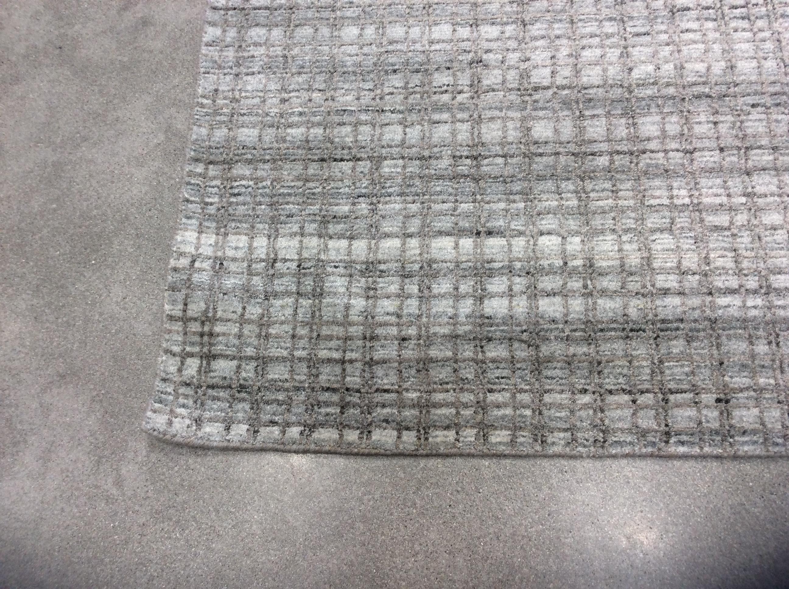 Hand-Knotted Tableau Collection in Gray Silver