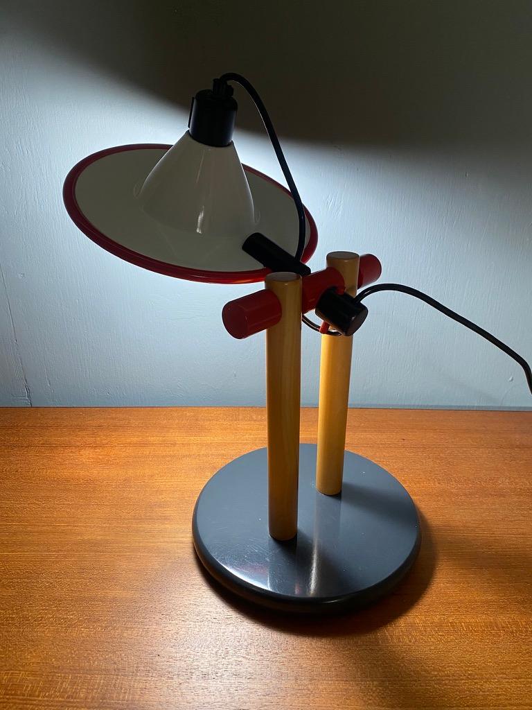 Mid-Century Modern Tablelamp 'Colorín' by Eduardo Albors for Lamsar - Memphis