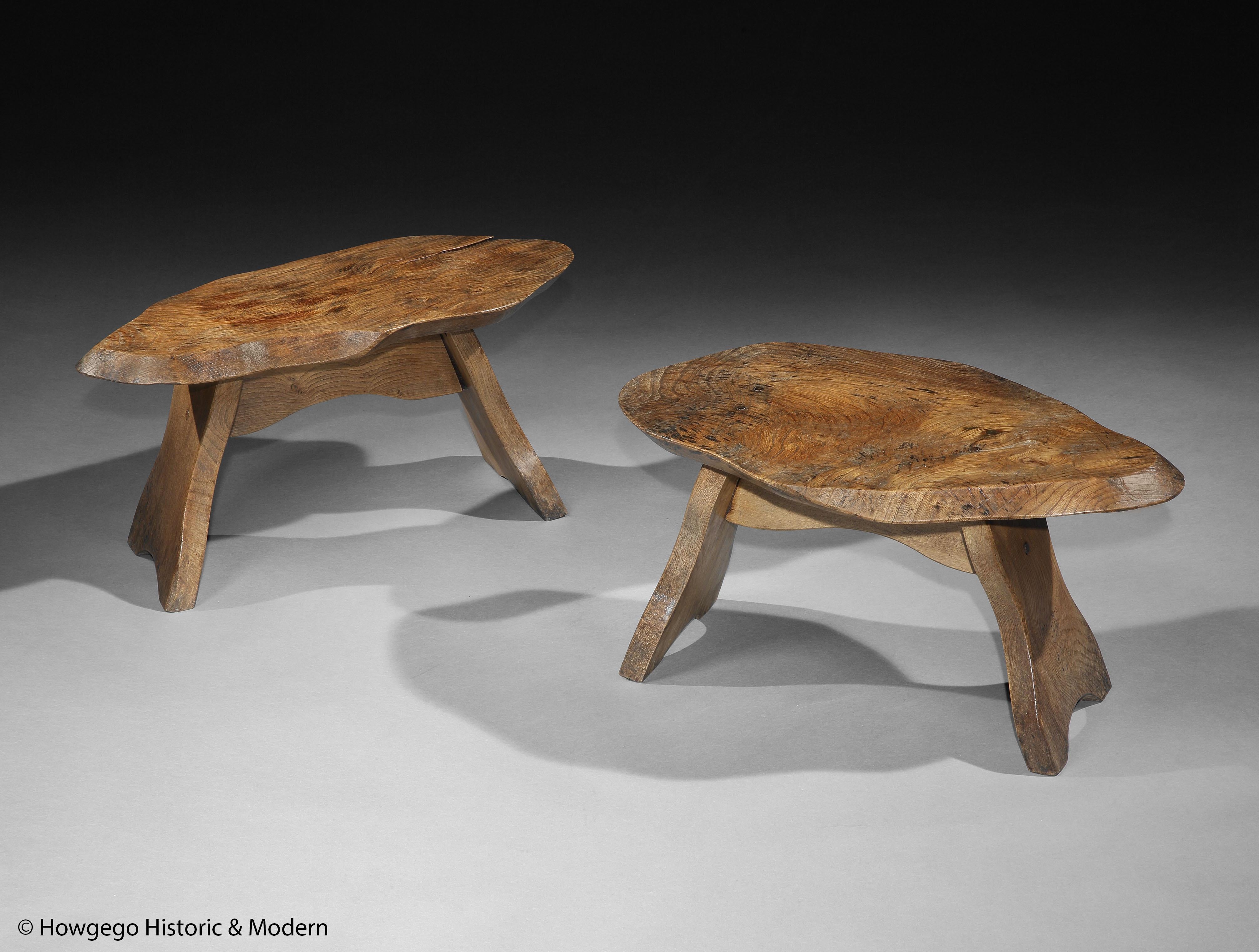 Skulpturale Tische, die die natürlichen Eigenschaften und Formen der Ulme als Inspiration nutzen, um Möbel zu schaffen, die über den Zweck hinausgehen und zu organischer Kunst werden.
Die Patina und die Abnutzung, die sich im Laufe der Zeit
