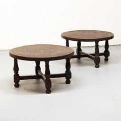 Mesas atribuidas a Angel I. Pazmino, años 70, set de 2
