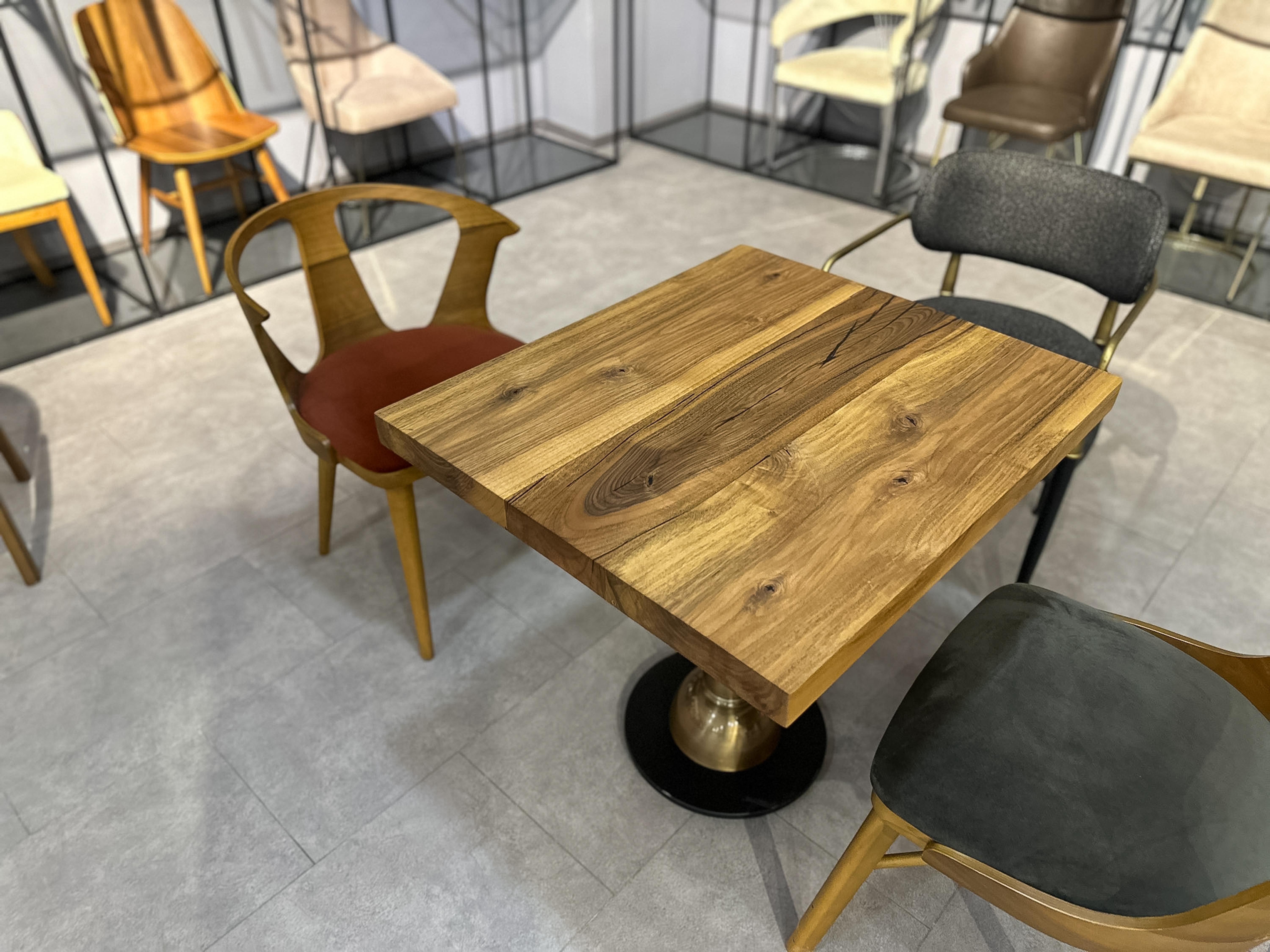 Brushed Tables For Restaurants - Walnut Wood Dining Table - Custom Kitchen Table For Sale