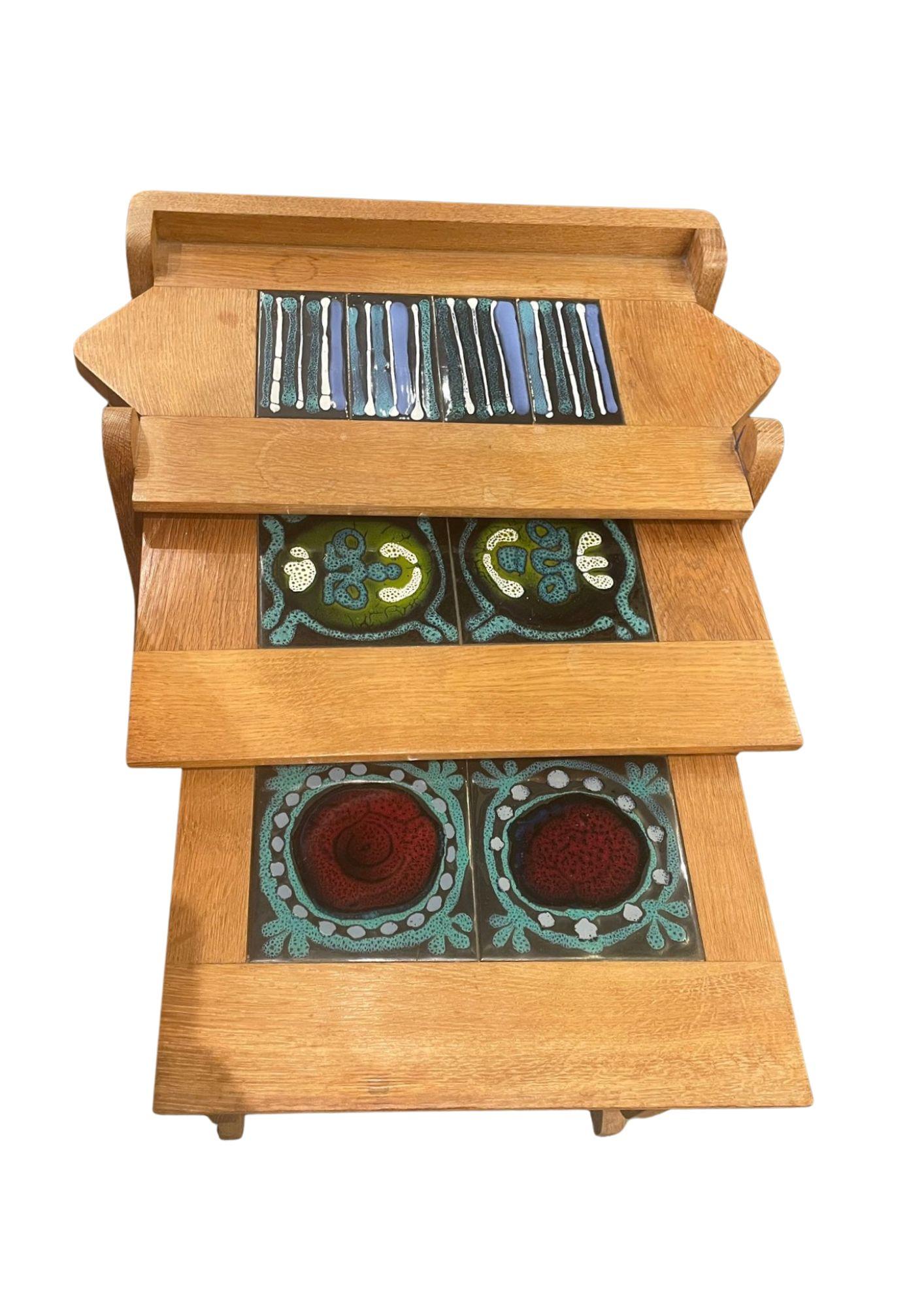 Table gigognes by French designers Robert Guillerme & Jacques Chambron for Votre Maison
