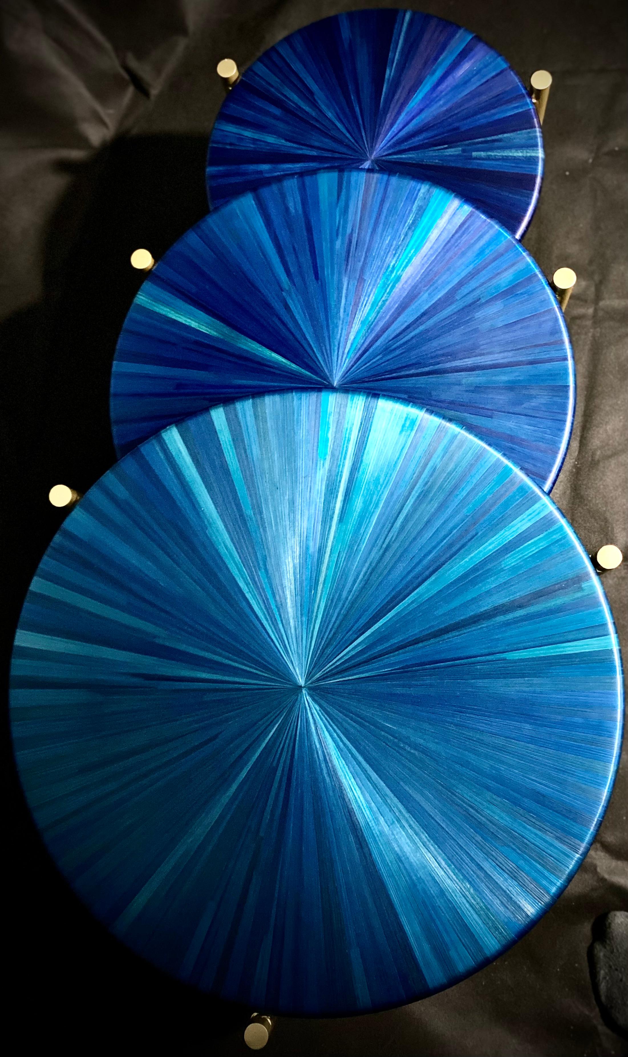 Tische gigognes Soleils bleus (Stahl)
