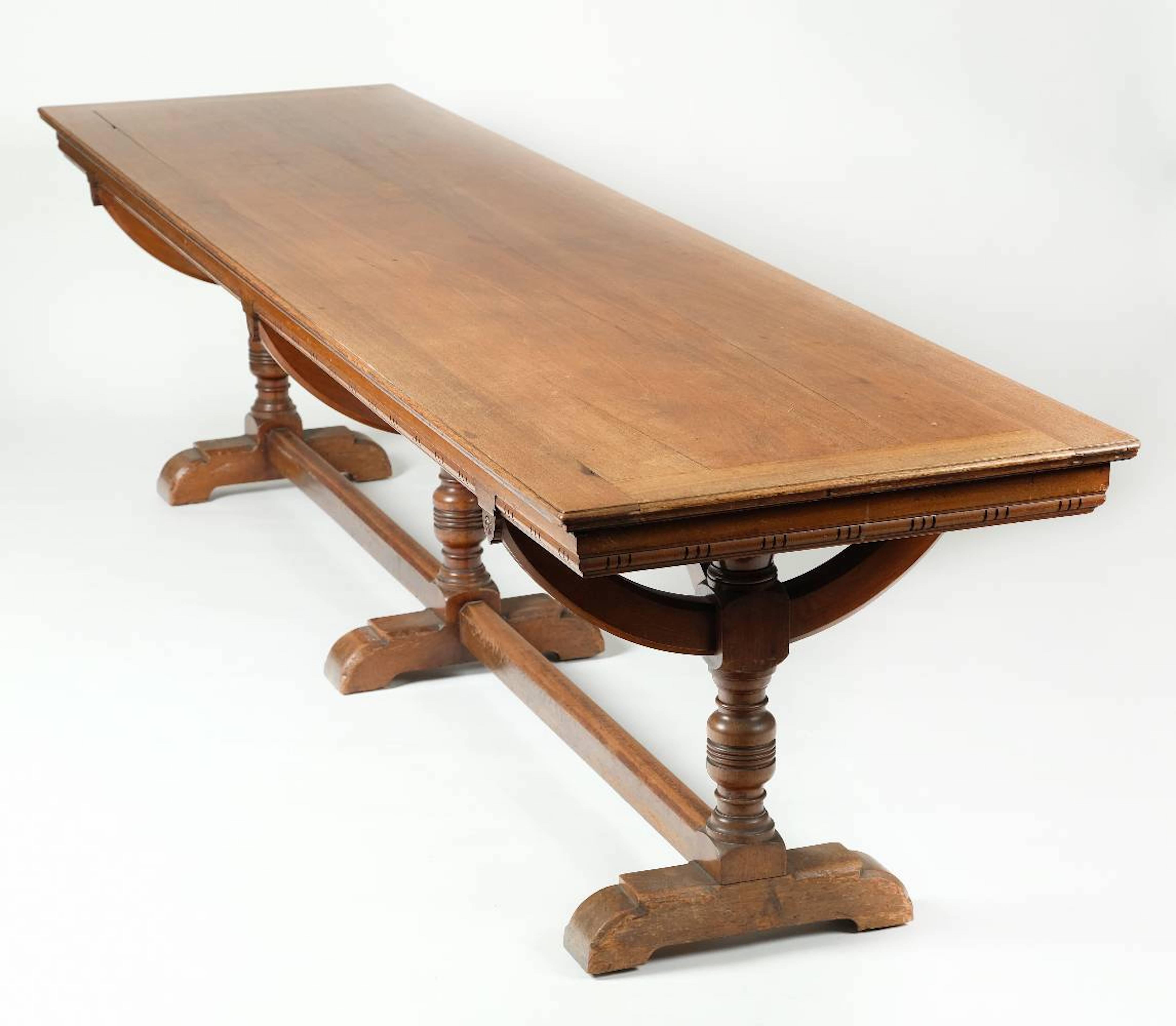 Victorian Table, Pair, Long, Library, Dining, Centre, Writing, Desk, 19th Century