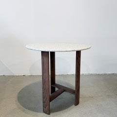 Tische, Runder Beistelltisch Design, Porzellanplatte, Struktur Tabakasche, Italien