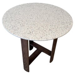 Tische, Runder Beistelltisch Design, Porzellanplatte, Struktur Tabakasche, Italien