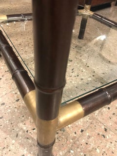 Tables with Wood, glass and Bronze