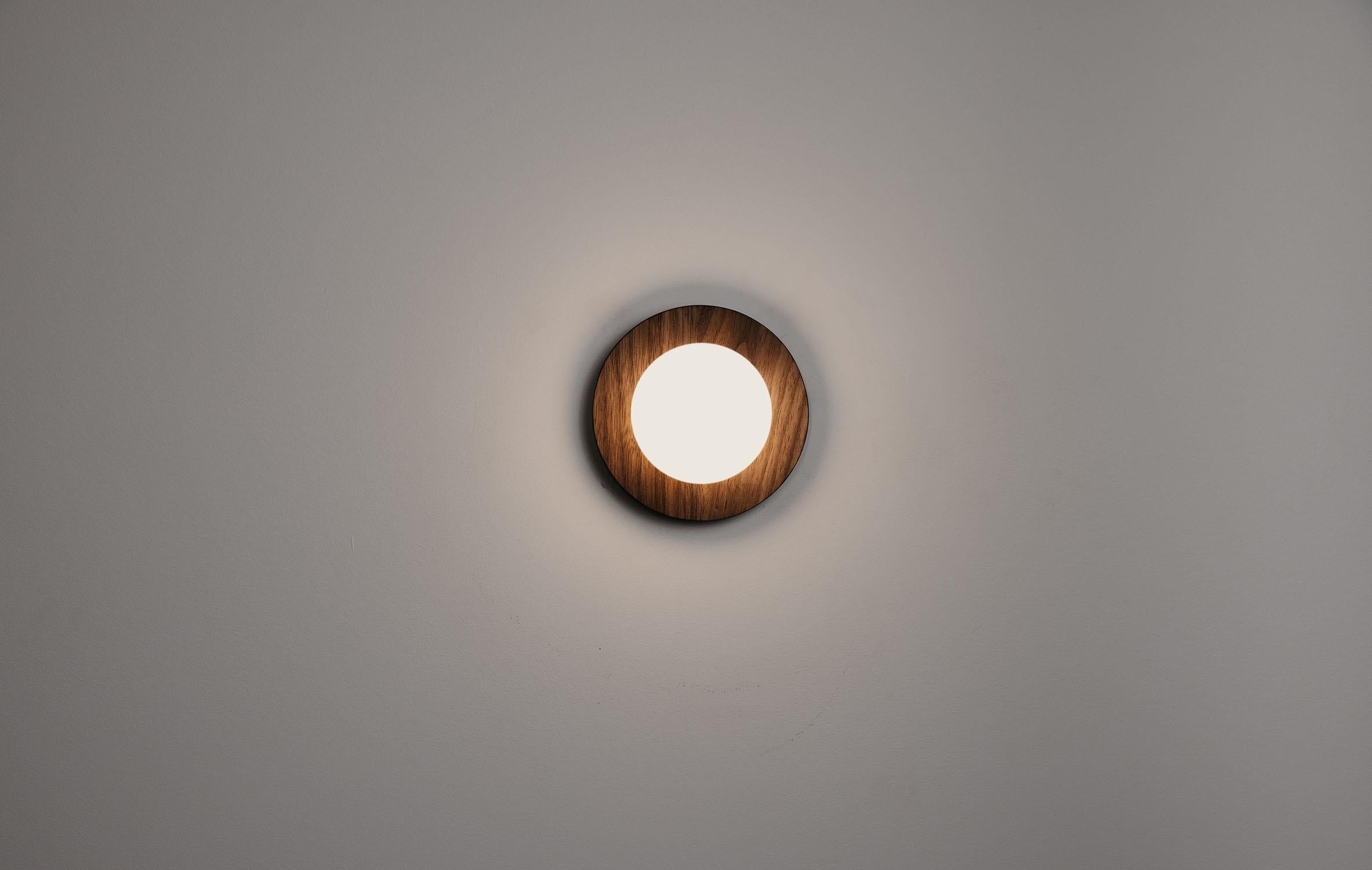 Glass Tablet 6 Wood Wall Sconce For Sale