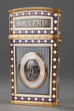 Tablet Case in Gold with Enamel, Late 18th Century