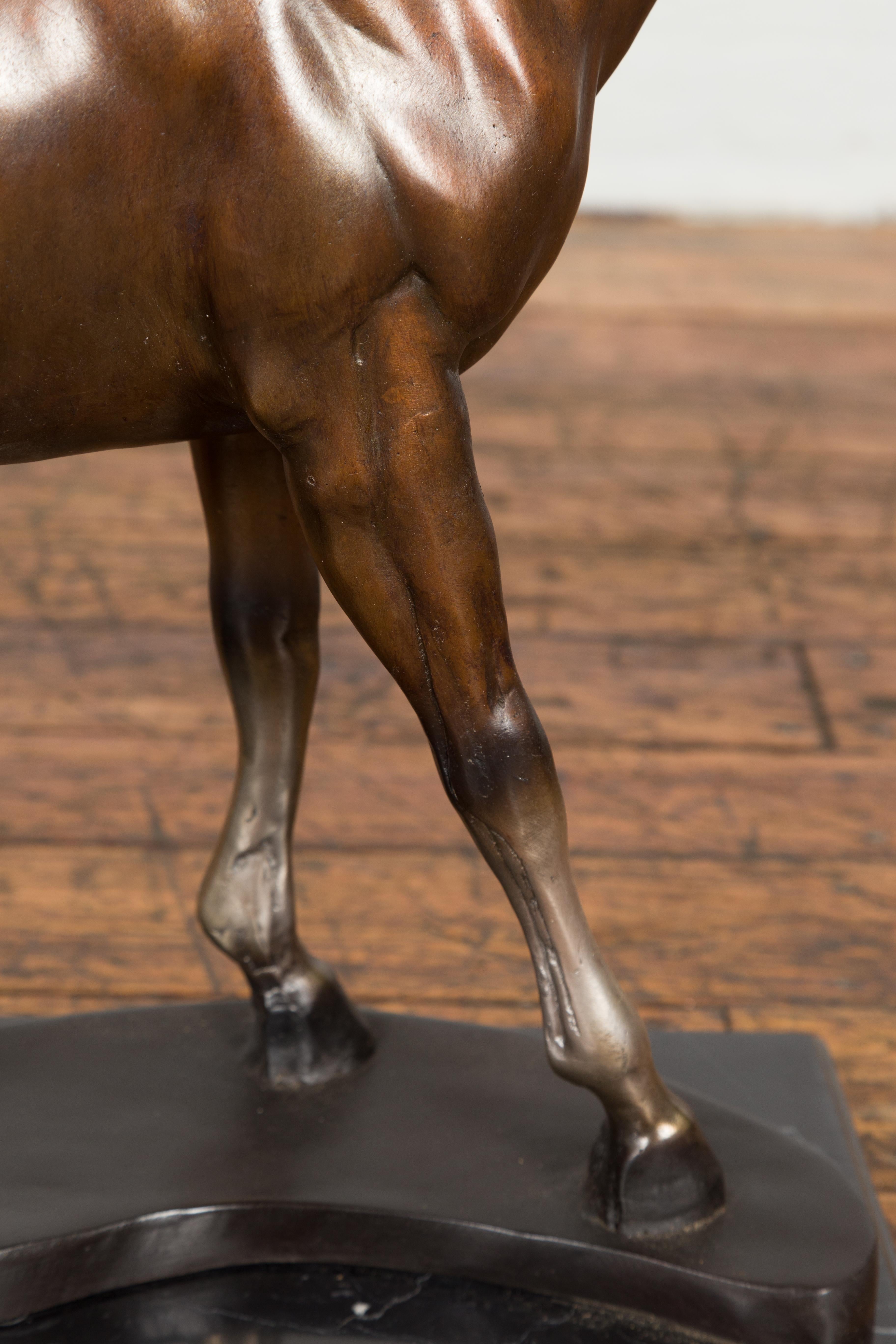Contemporary Bronze Horse Tabletop Sculpture For Sale 8