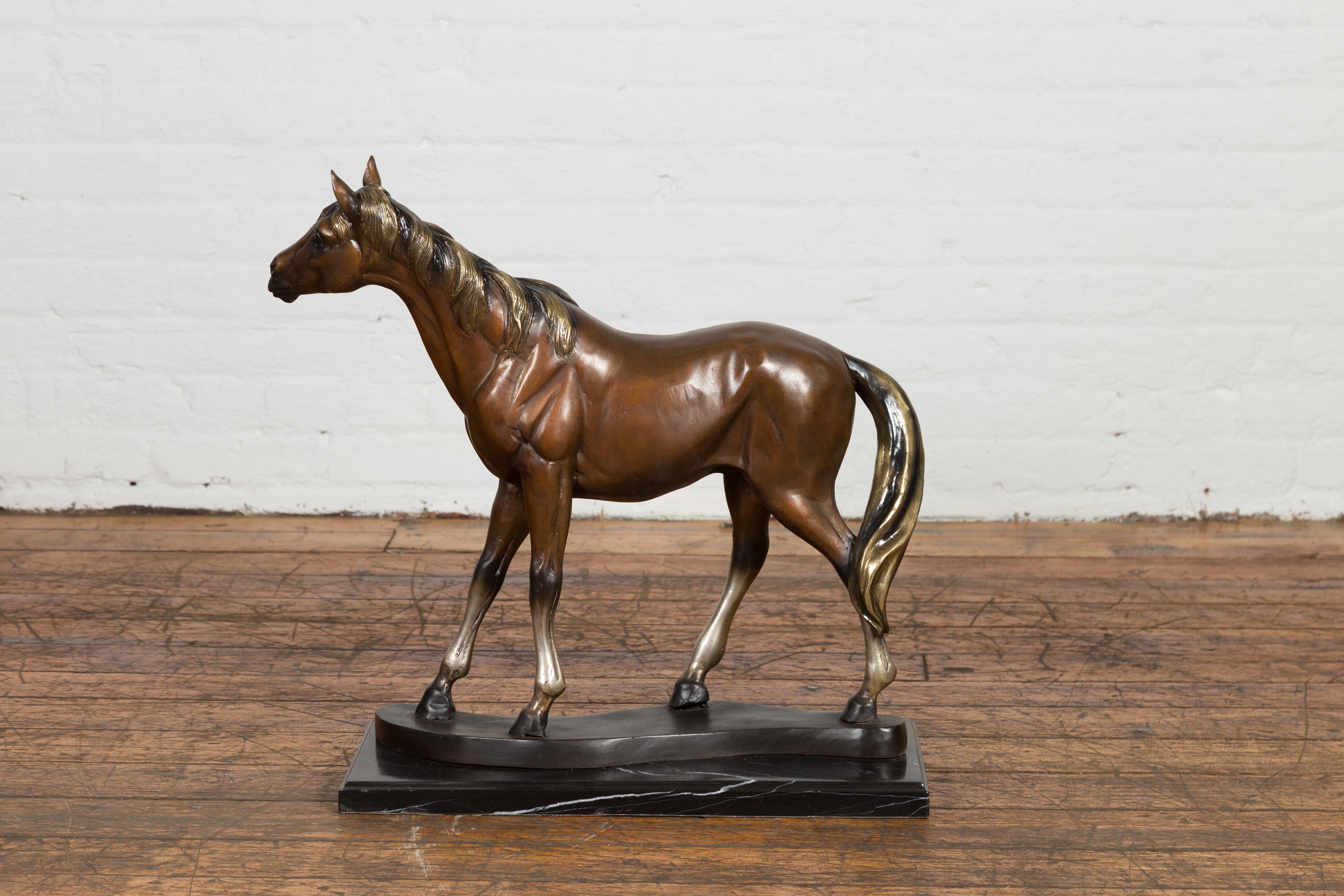 Contemporary Bronze Horse Tabletop Sculpture For Sale 15