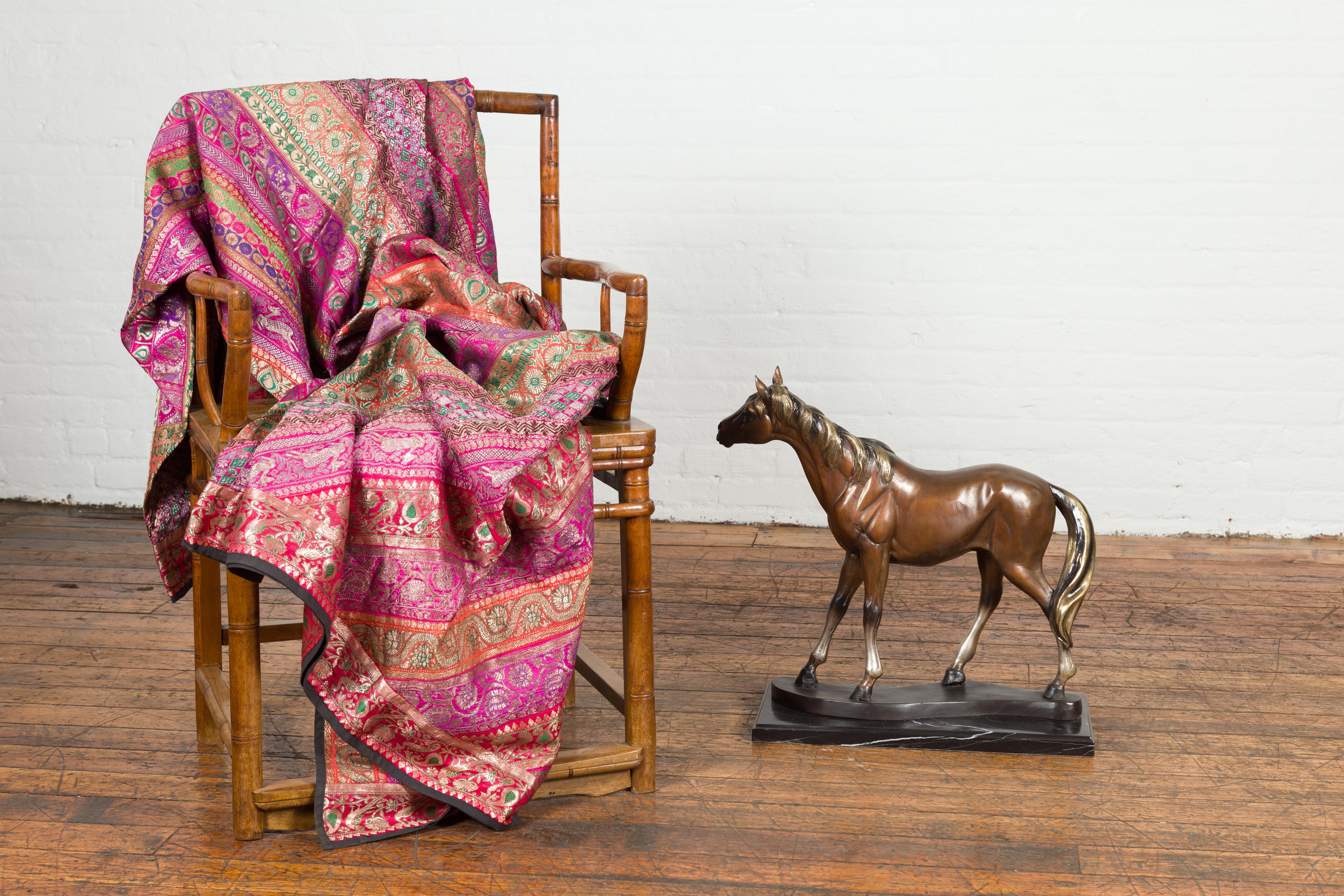 Cast Contemporary Bronze Horse Tabletop Sculpture For Sale
