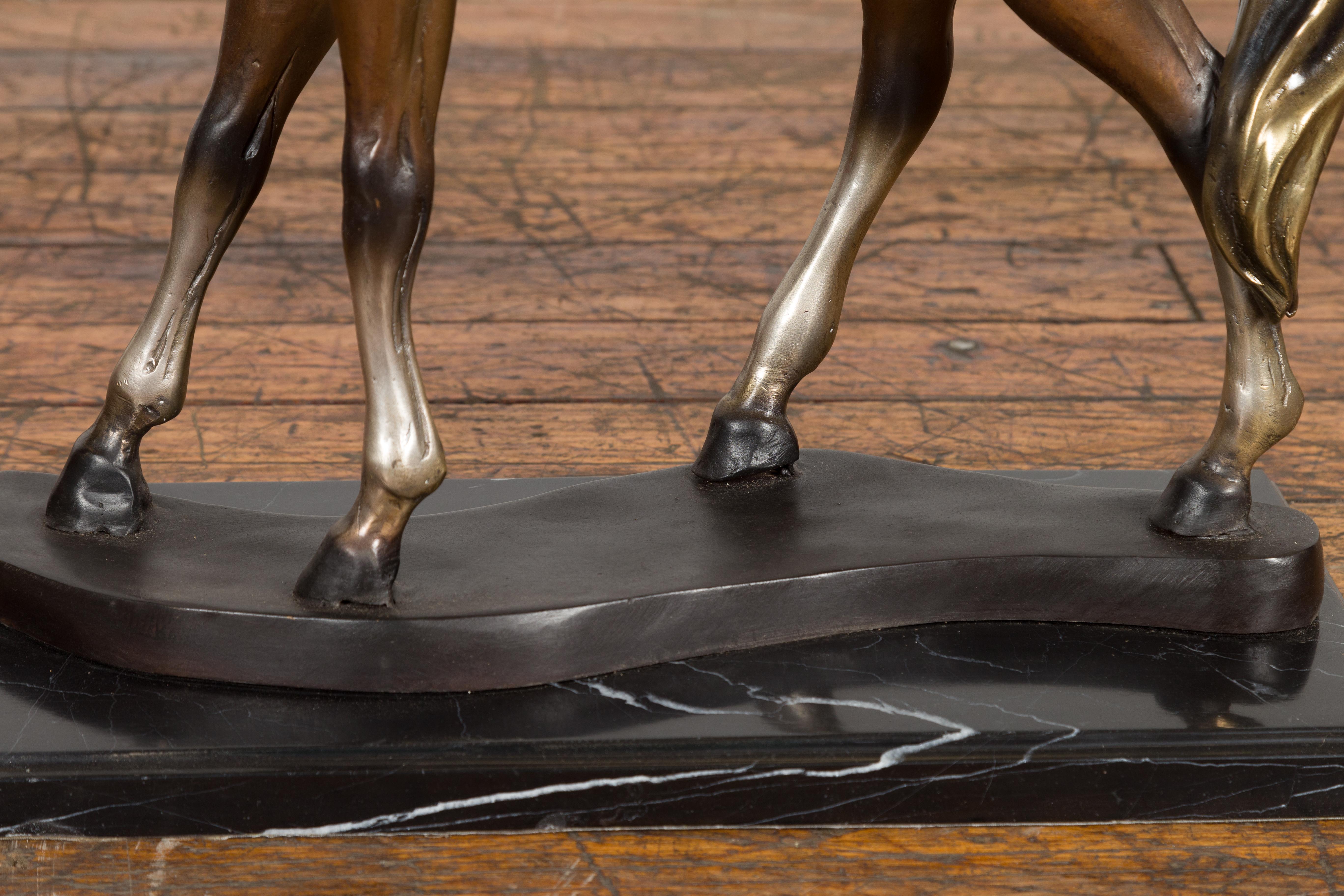 Contemporary Bronze Horse Tabletop Sculpture For Sale 4