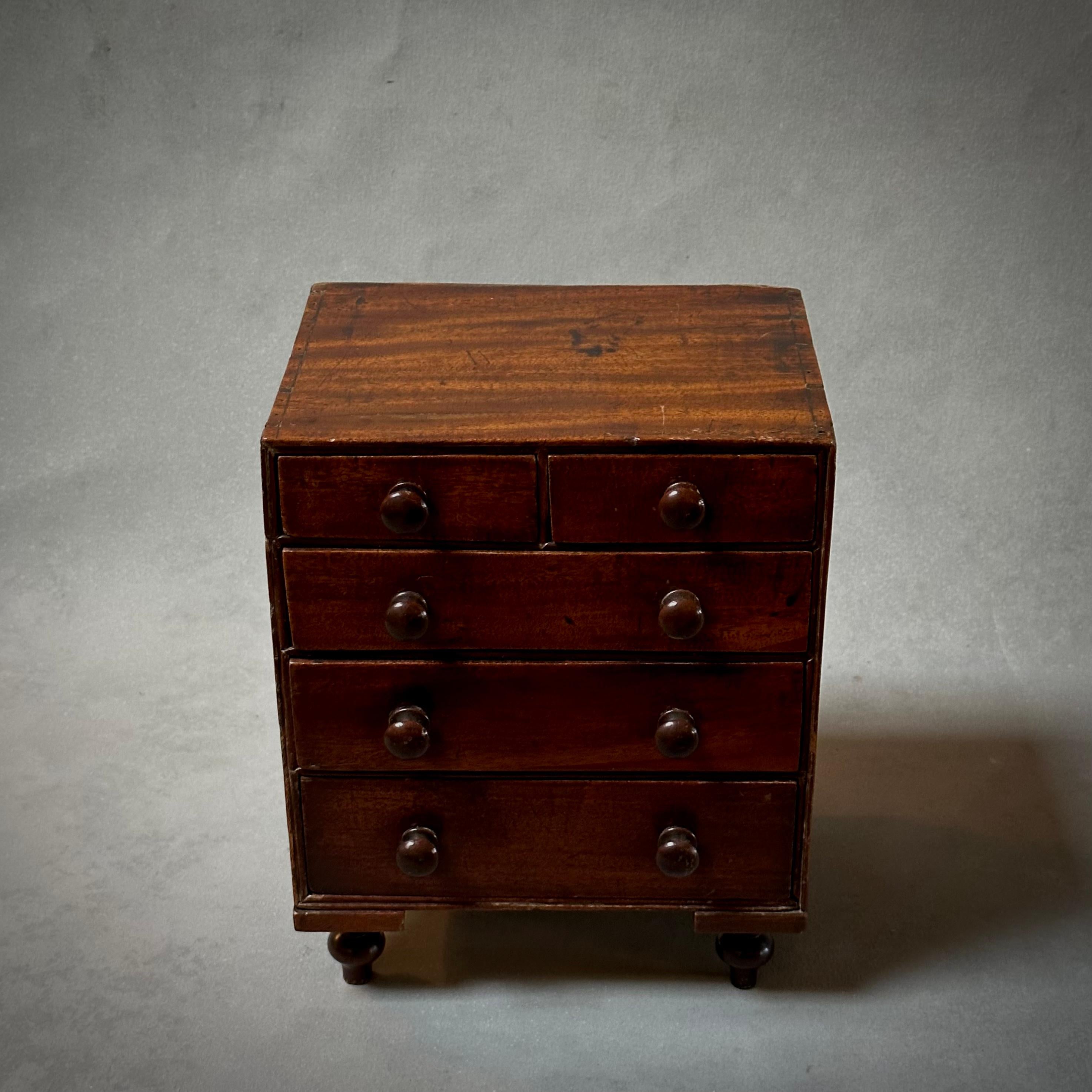 English Tabletop Chest of Drawers