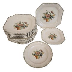 Vajilla La Cartuja de Sevilla Porce lain set 35 "Cesta Floral", Pickman