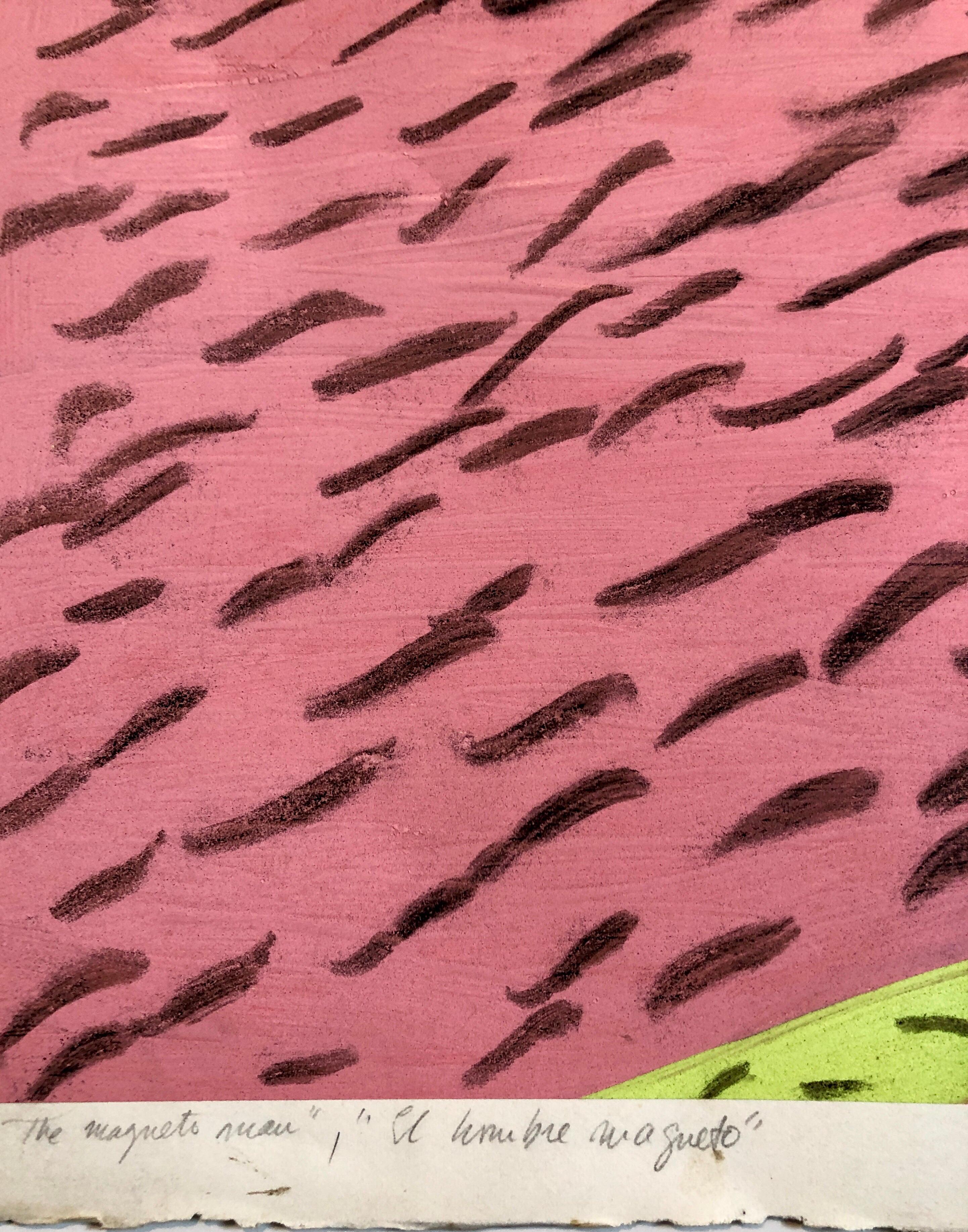 Artista di graffiti degli anni '80. Opera d'arte a tecnica mista Bold Colorful New Wave NYC Panama - Abstract Painting Beige di Tabo Toral