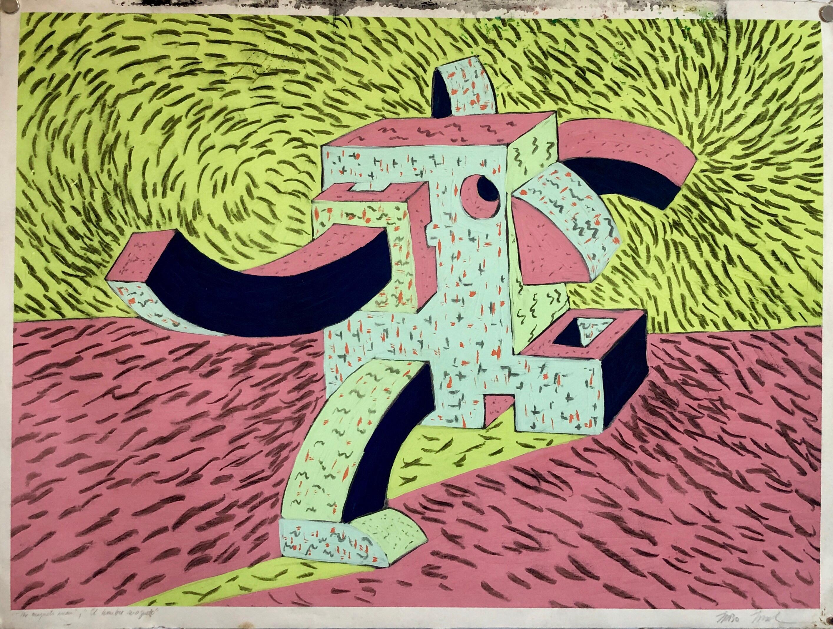 Artista di graffiti degli anni '80. Opera d'arte a tecnica mista Bold Colorful New Wave NYC Panama in vendita 1