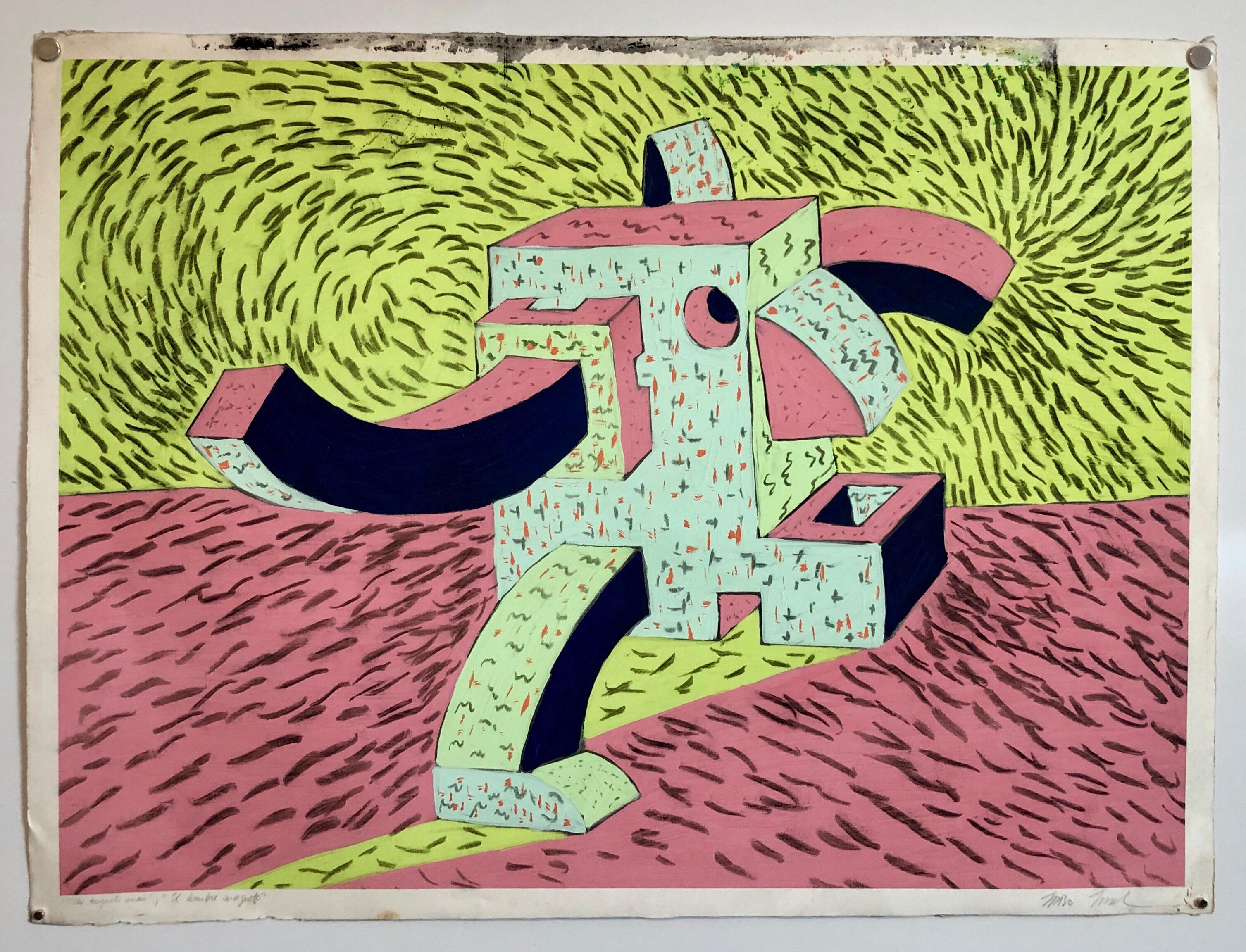 Artista di graffiti degli anni '80. Opera d'arte a tecnica mista Bold Colorful New Wave NYC Panama in vendita 2