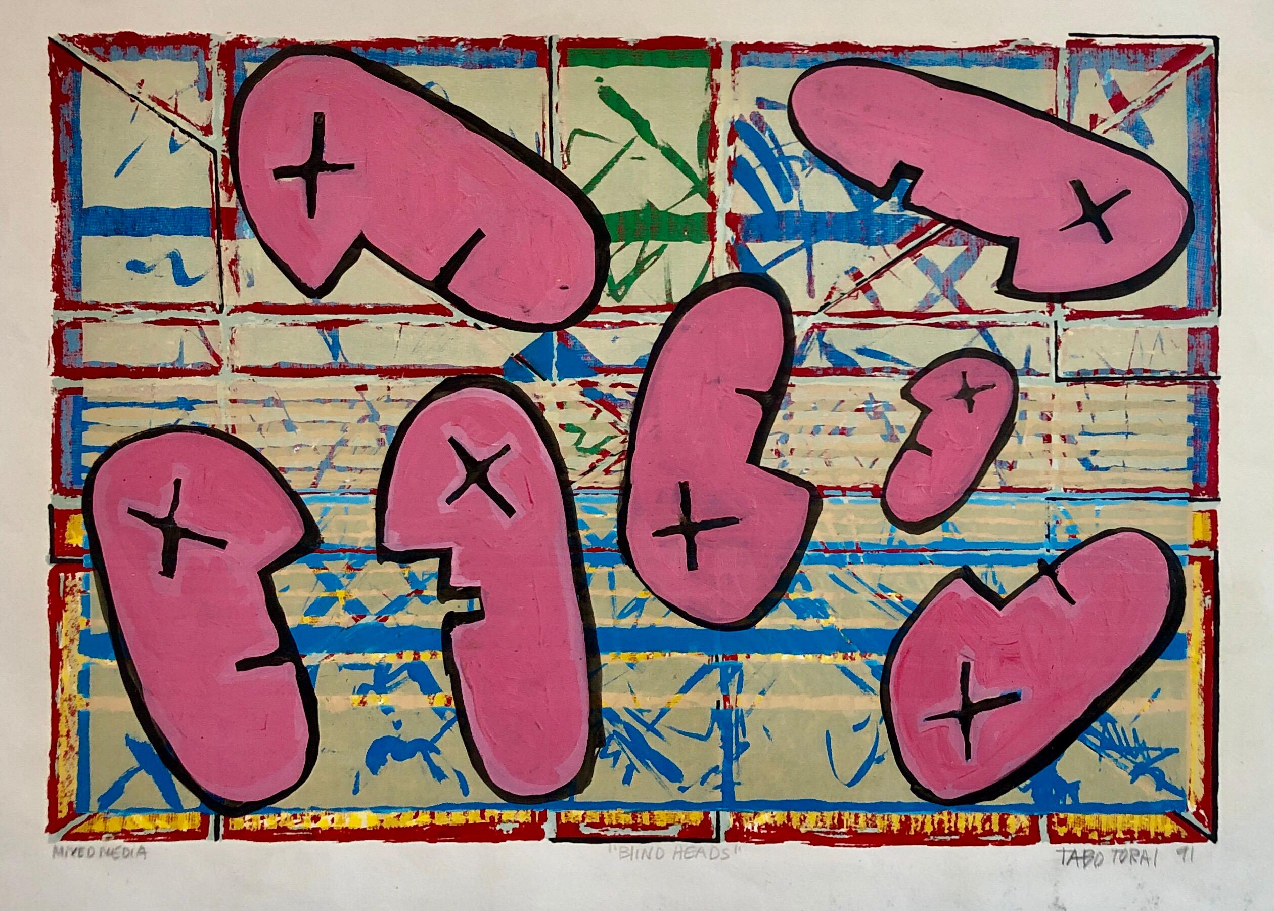 Artista dei graffiti degli anni '90. Pittura a tecnica mista Audace e colorata New Wave NYC Panama in vendita 1