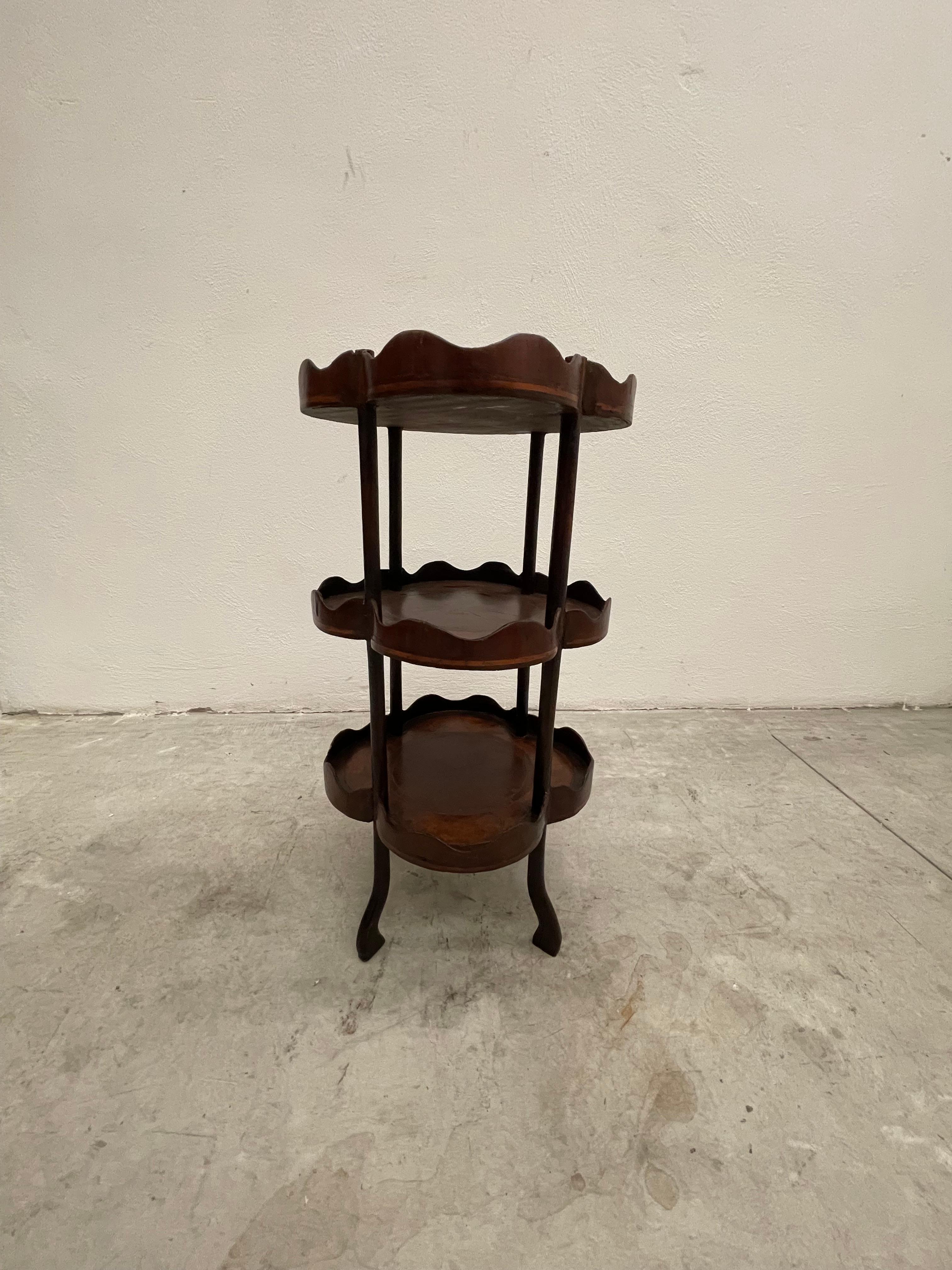 Multipurpose side table wood briar 3 top antici In Good Condition For Sale In Cantù, IT