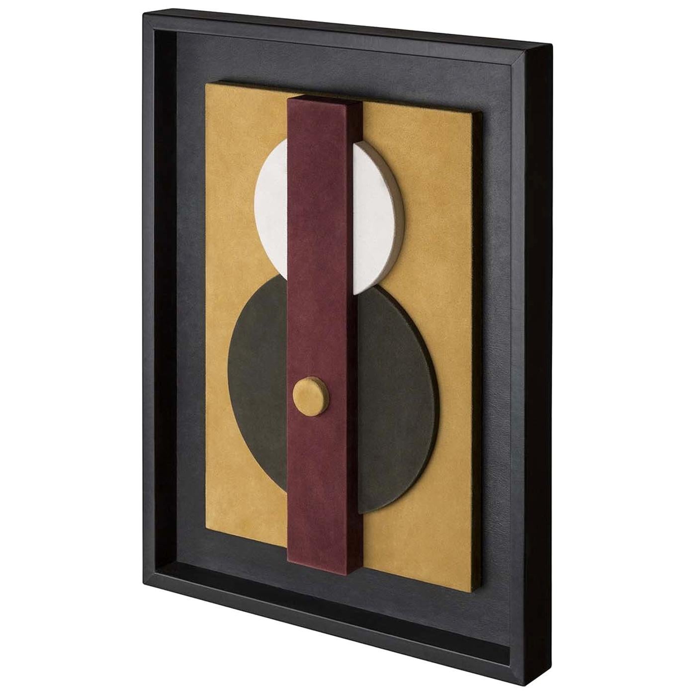 Tabou Decorative Wall Sculpture with Black Frame #1 For Sale