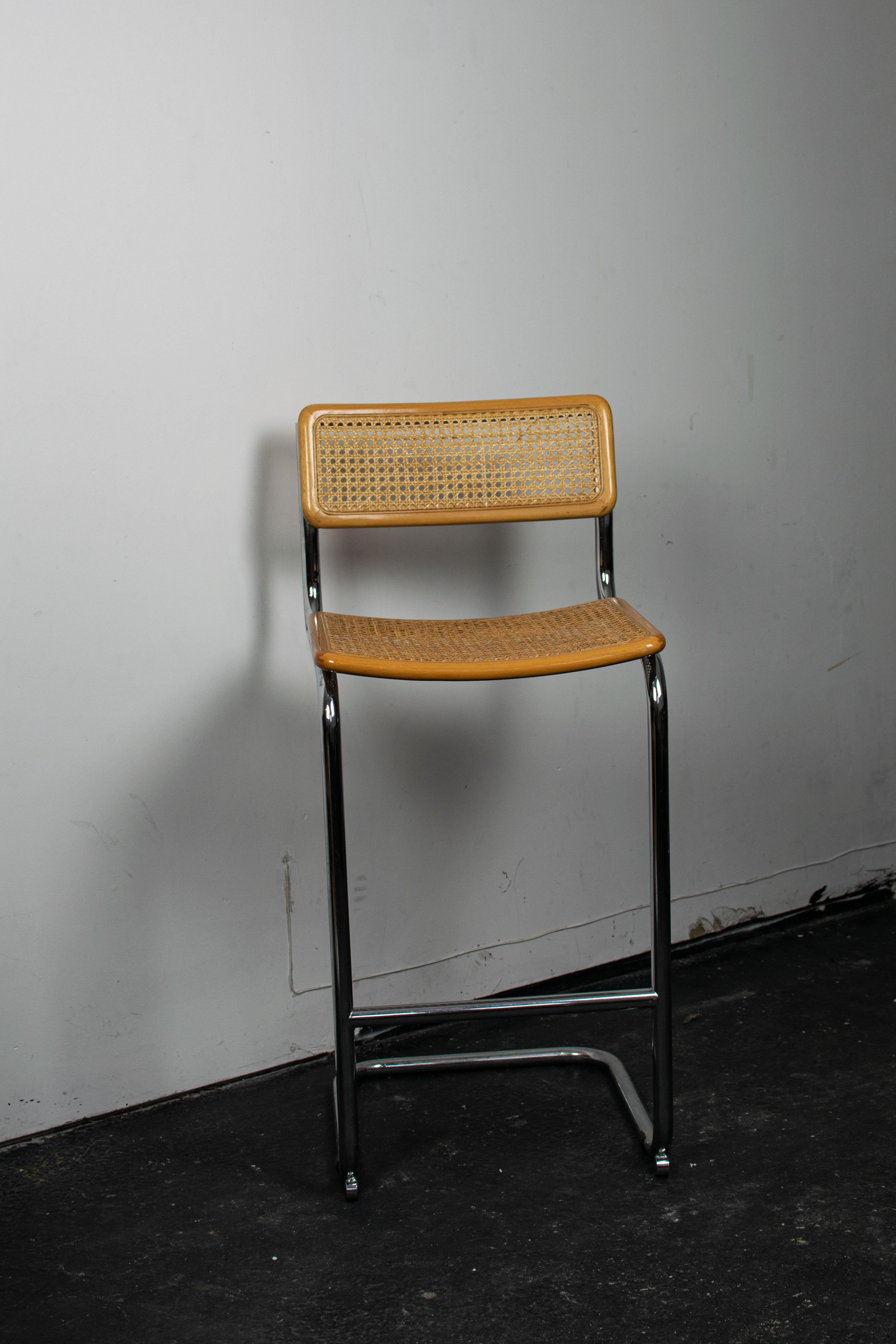 Late 20th Century Tabouret Bar Cesca Par Marcel Breuer, Édition 1970