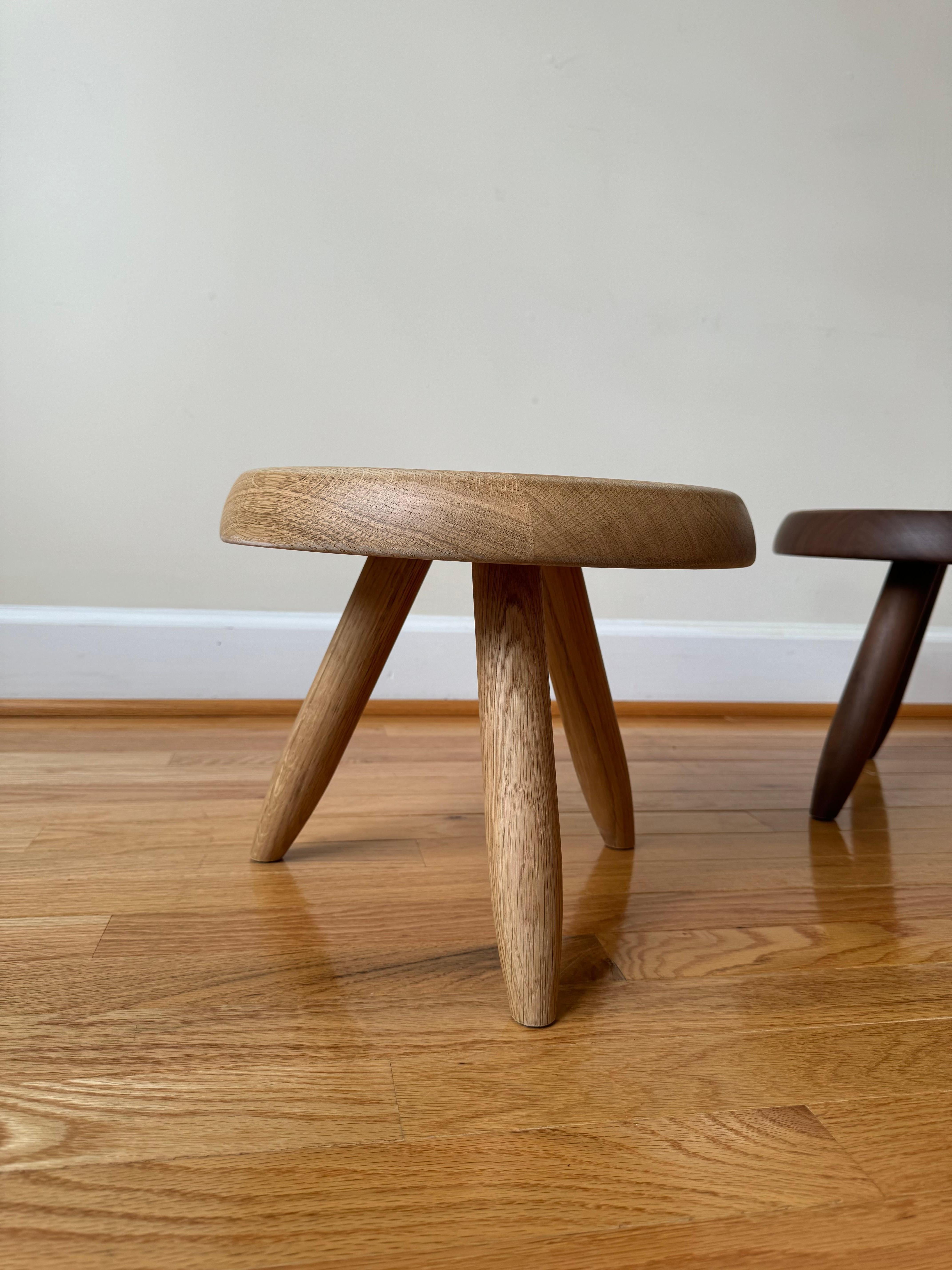 Oak Tabouret Berger (Berger Stool) by Charlotte Perriand for Cassina For Sale