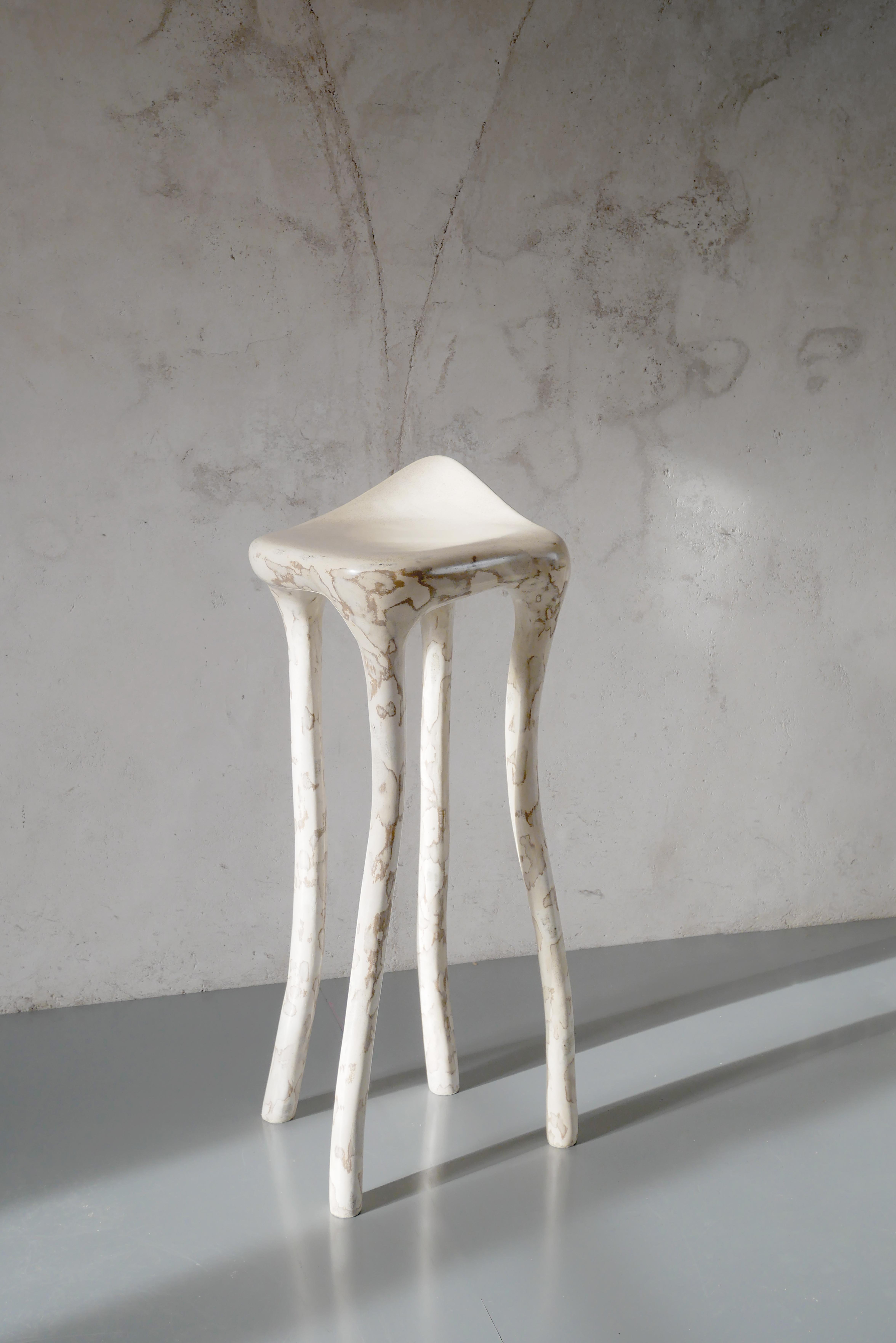 Tabouret haut I by Elissa Lacoste
Dimensions: 34 x 41 x H 78 cm
Materials: Steel, A1 Resin, Vermiculite, Pigment, Fiberglass.


Master of Arts in fine Art and Design, Design Academy Eindhoven, The Netherlands.
Exchange in Latvian Art Academy,