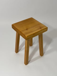 Tabouret Les arcs 1800 Charlotte Perriand, années 1960