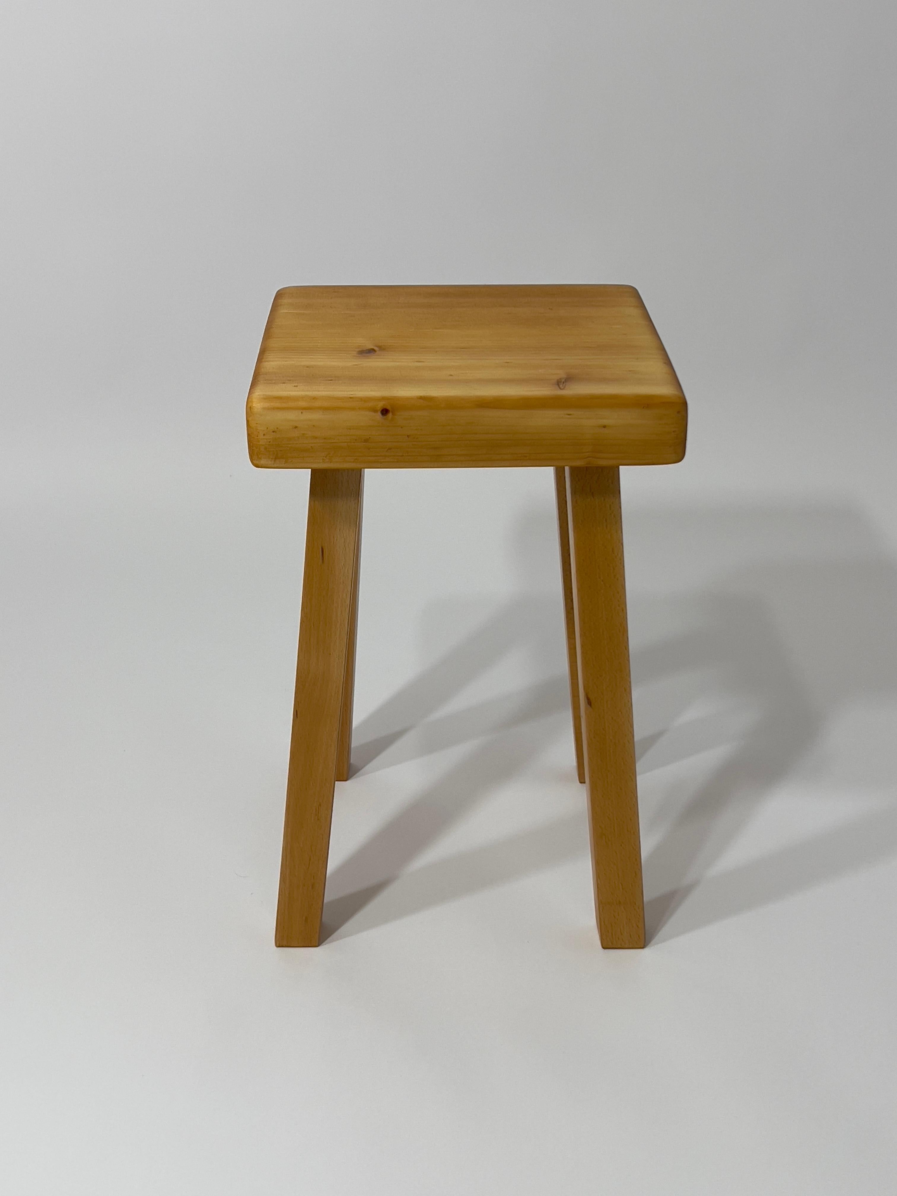 Tabouret Les Arcs 1800 Charlotte Perriand, 1960 im Angebot 1