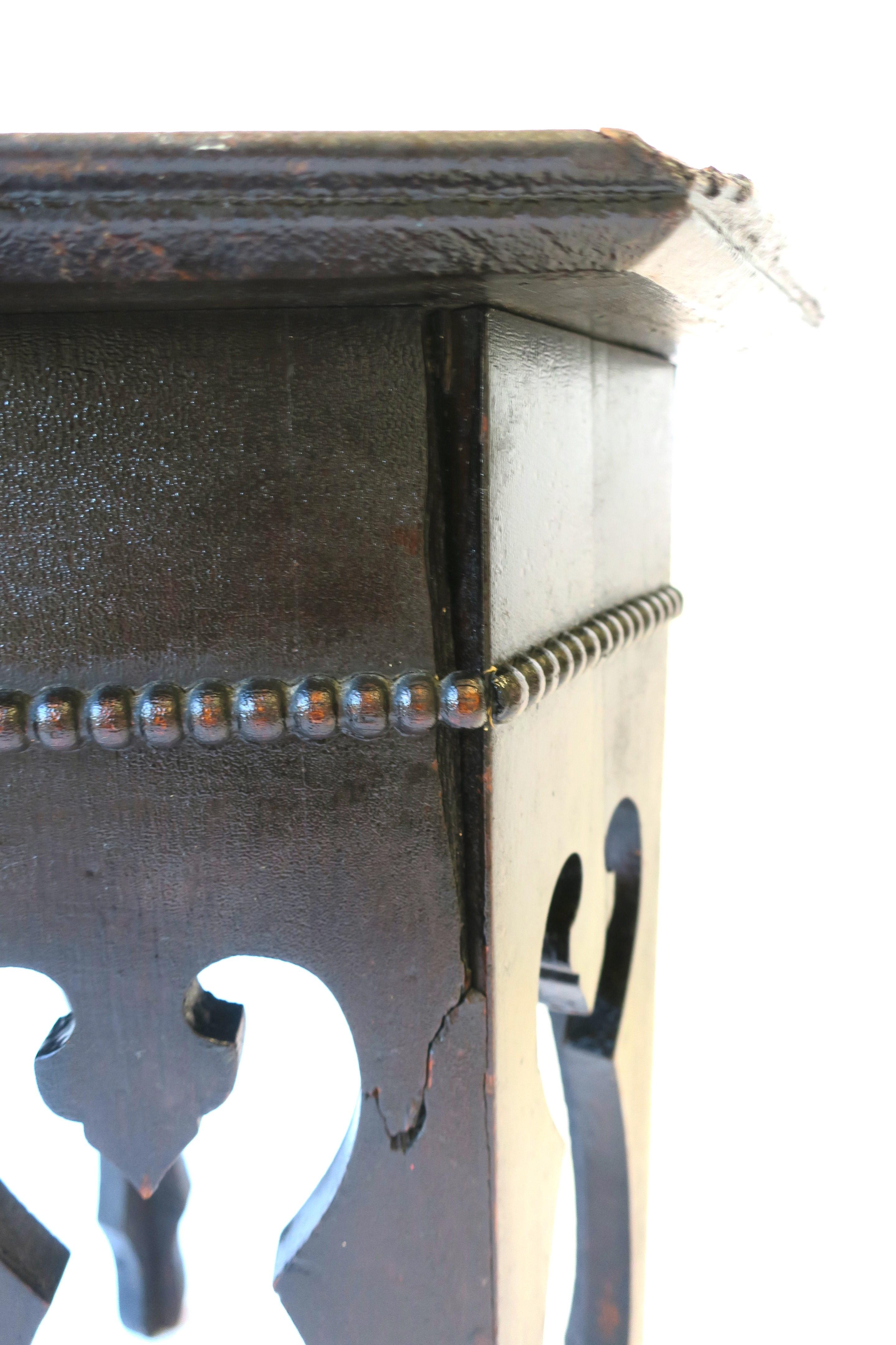 Tabouret Moroccan Moorish Drinks Side Table, circa Early 20th Century 6