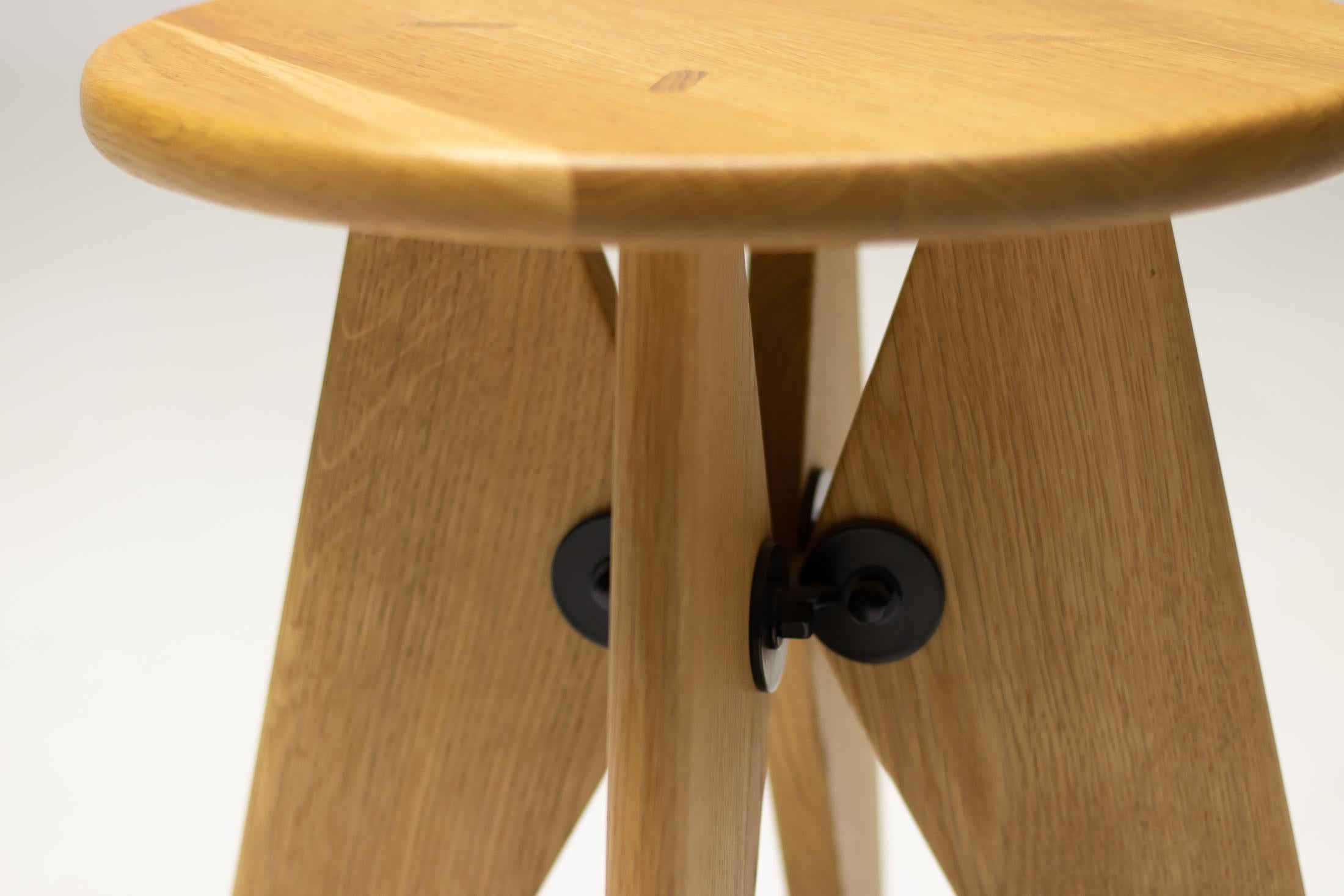 Mid-Century Modern Tabouret Solvay by Jean Prouvé
