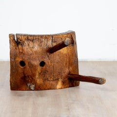 Tabouret tripode en chêne, France XIXème