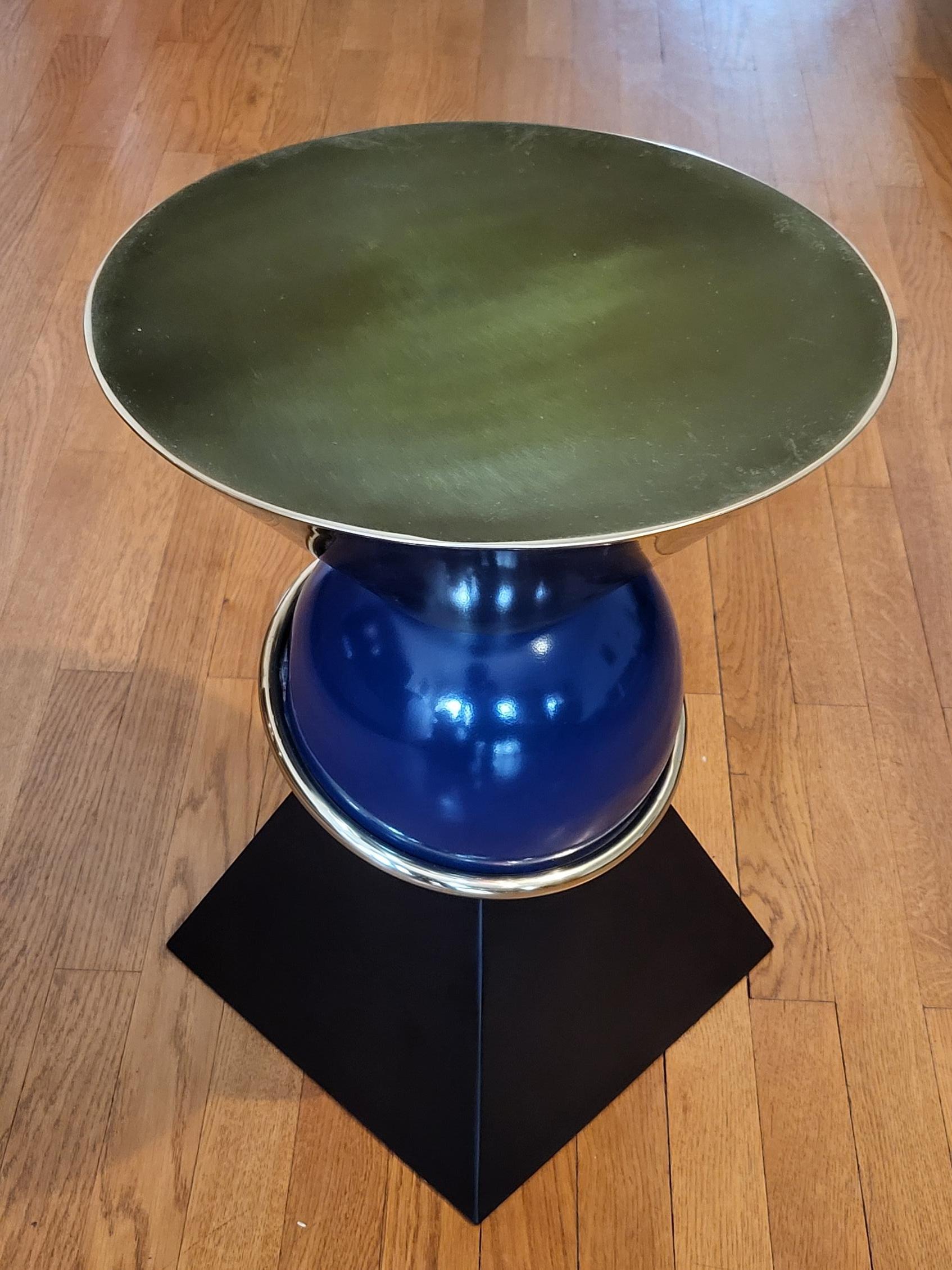 Tabouret Vincent Darré X Monoprix, Bleu, Noir, Doré, Francais Baroque Moderns 6