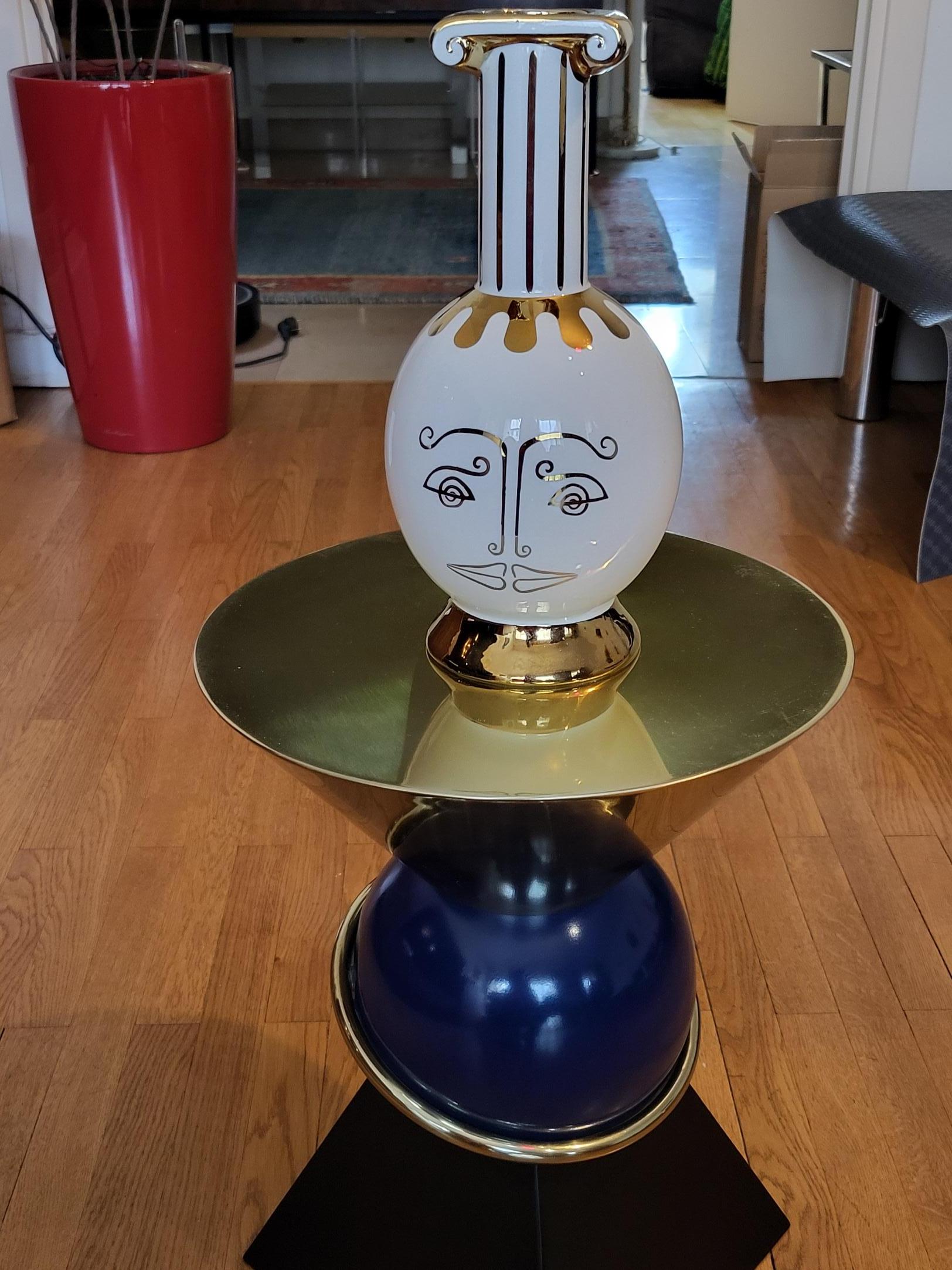 Tabouret Vincent Darré X Monoprix, Bleu, Noir, Doré, Francais Baroque Moderns 8