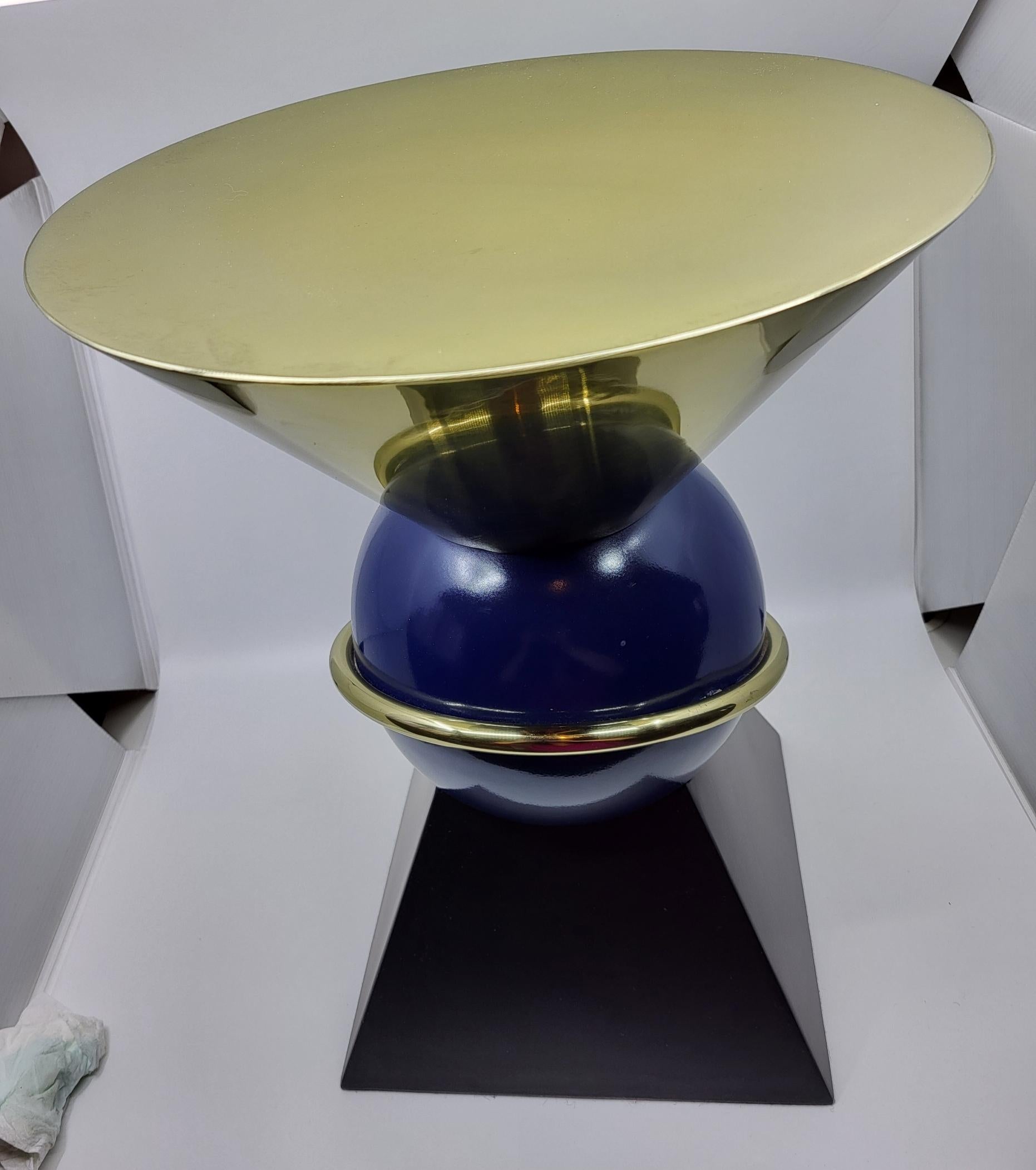 Métal Tabouret Vincent Darré X Monoprix, Bleu, Noir, Doré, Francais Baroque Moderns