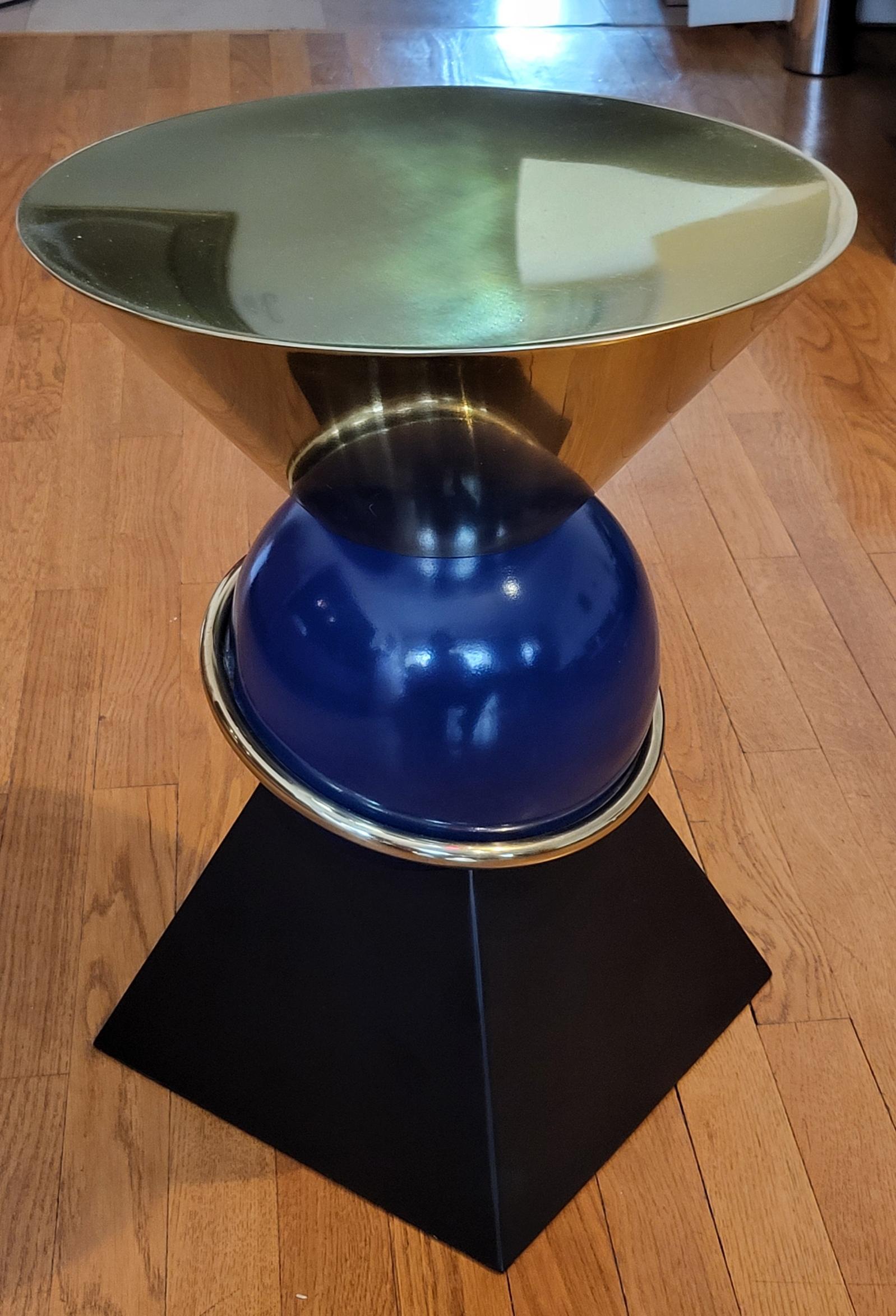 Métal Tabouret Vincent Darré X Monoprix, Bleu, Noir, Doré, Francais Baroque Moderns