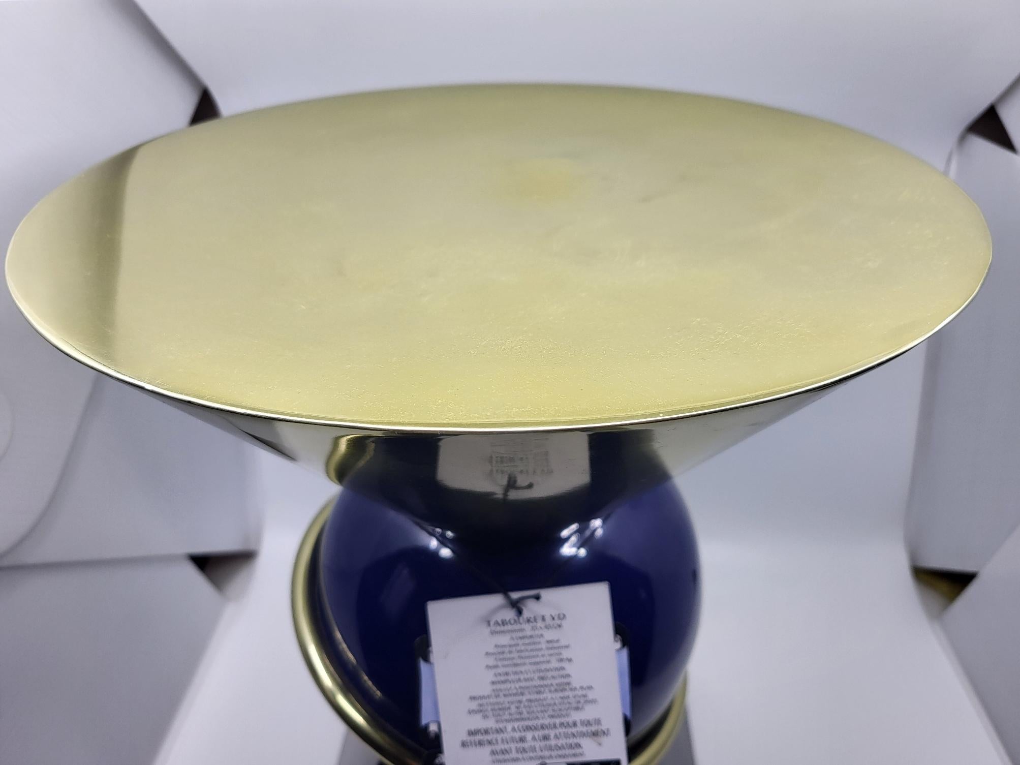 Tabouret Vincent Darré X Monoprix, Bleu, Noir, Doré, Francais Baroque Moderns 3