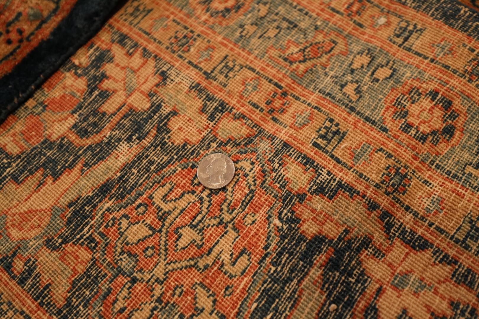 Tabriz Antique Rug, Beige Blue - 12'3