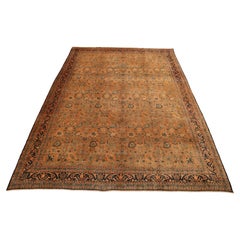 Tapis Tabriz Antique, Bleu Beige - 12'3" x 15'7"