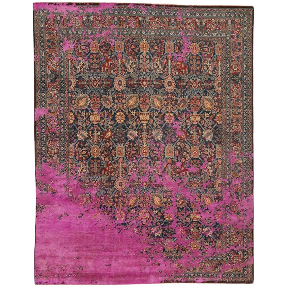 Tabriz Canal Rocked from the Erased Heritage Carpet Collection by Jan Kath For Sale