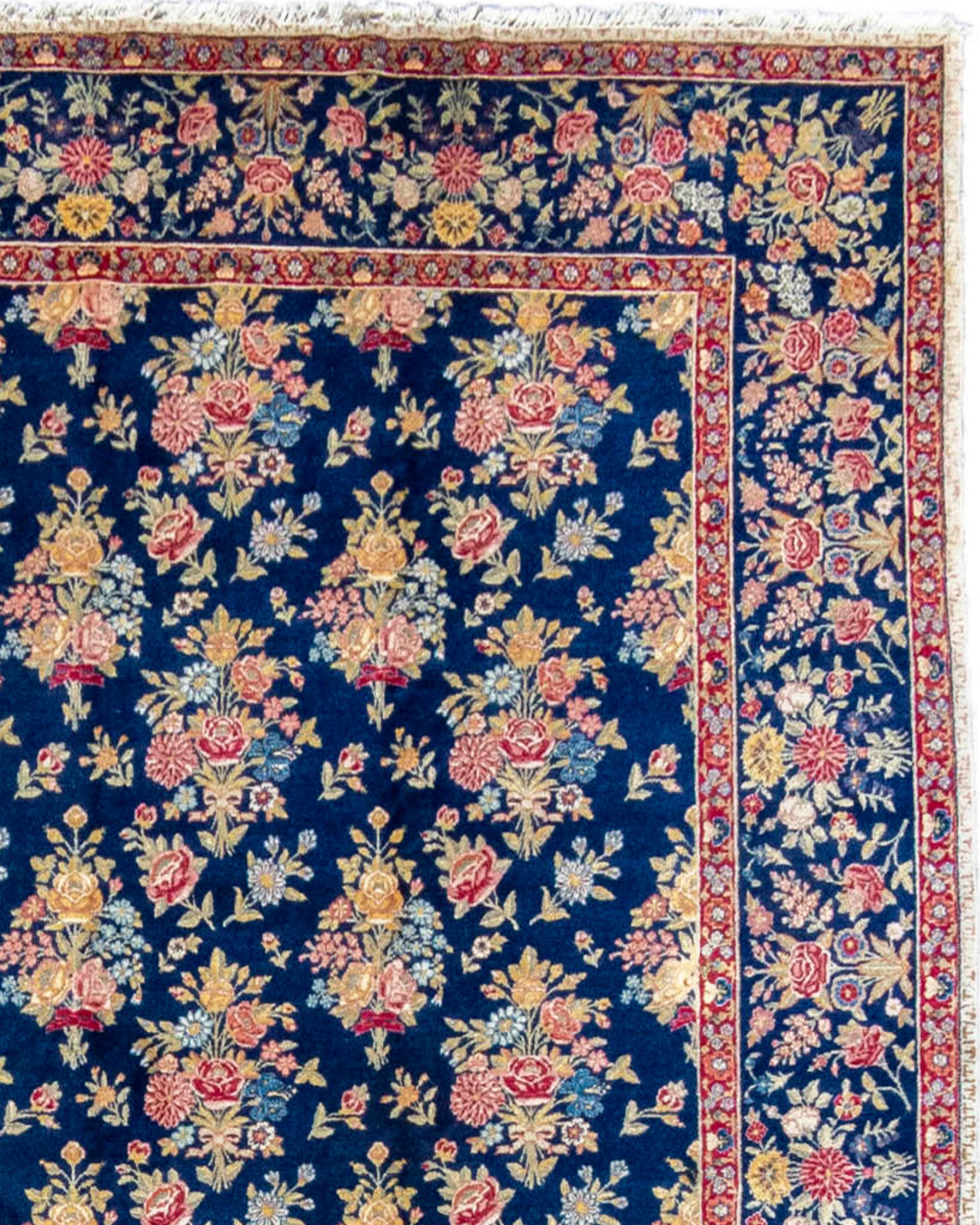 19th Century Antique Persian Floral Tabriz Carpet, c. 1900 For Sale