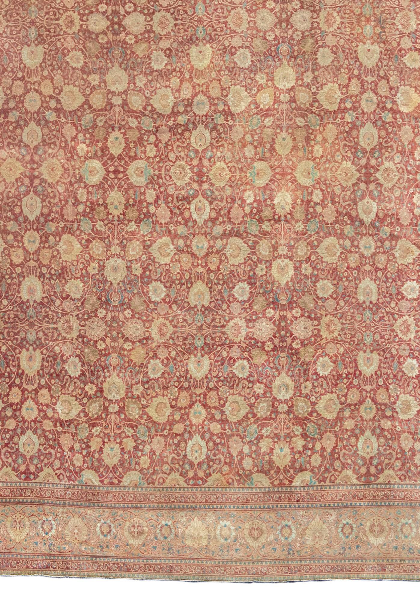 Hand-Woven Tabriz Carpet For Sale