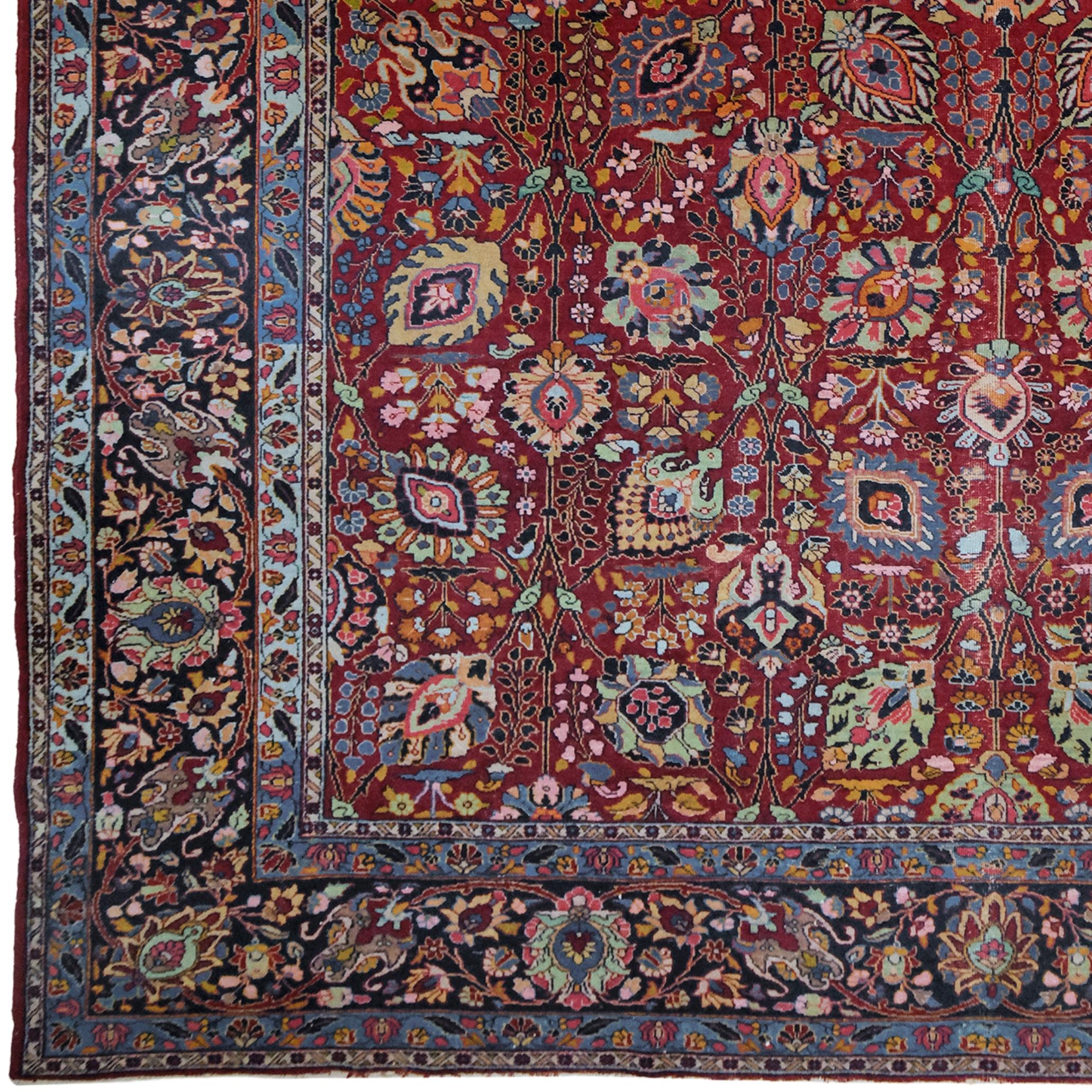 Splendor of the Past: Vintage Tabriz Carpet

This exquisite carpet was hand-woven in Tabriz, Iran, in the early 20th century. Its rich colors and magnificent patterns clearly make it one of the finest examples of the Tabriz carpet-making