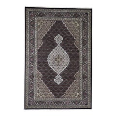 Tabriz Mahi Oversize Wool and Silk Hand Knotted Oriental Rug