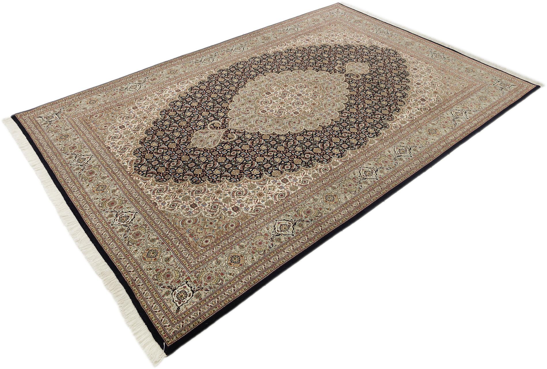 Tabriz Mahi Rug (elfenbein/beige und braun, neu, 305cm x 205cm) (Persisch) im Angebot